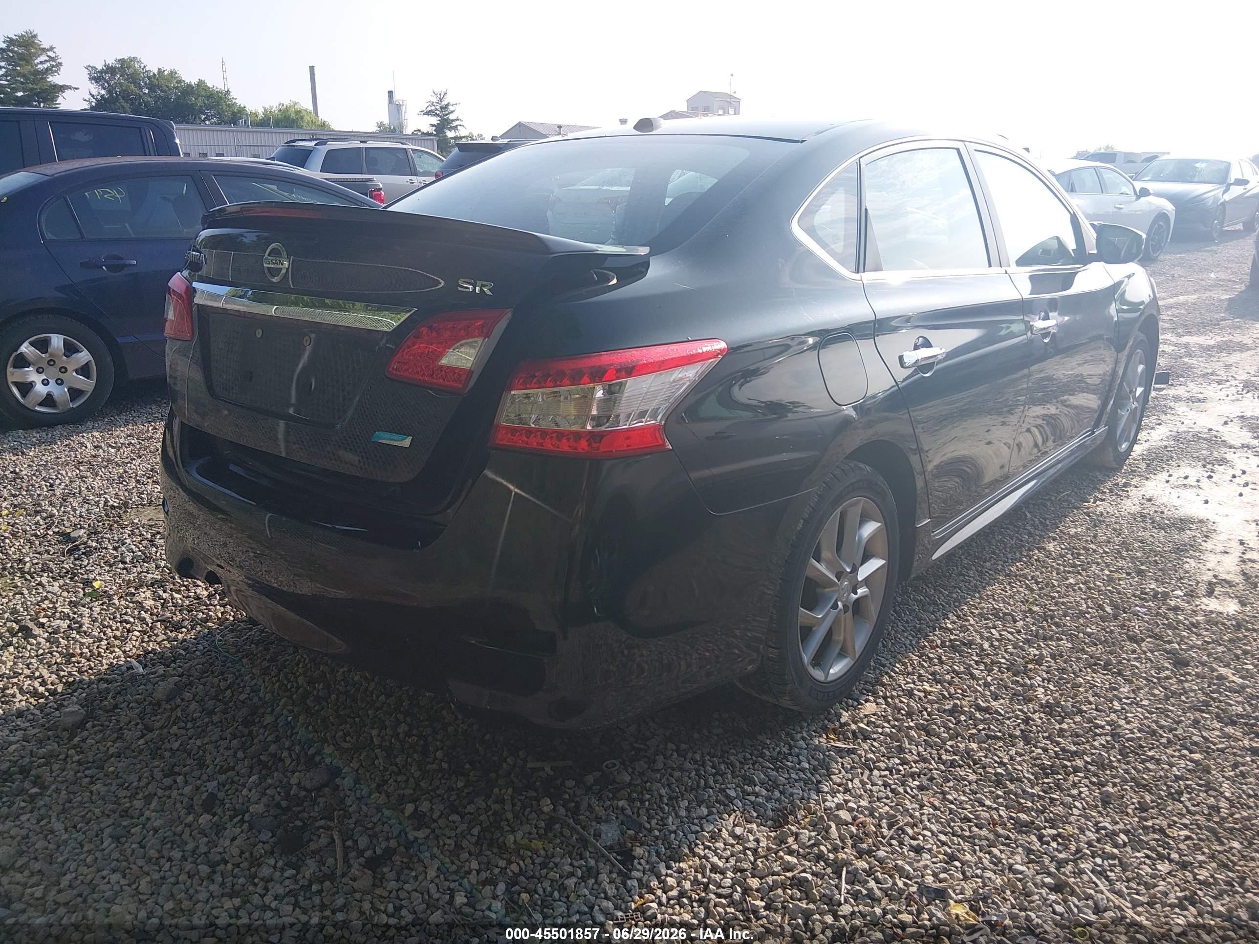 2013 Nissan Sentra Sr Black vin: 3N1AB7AP3DL728054