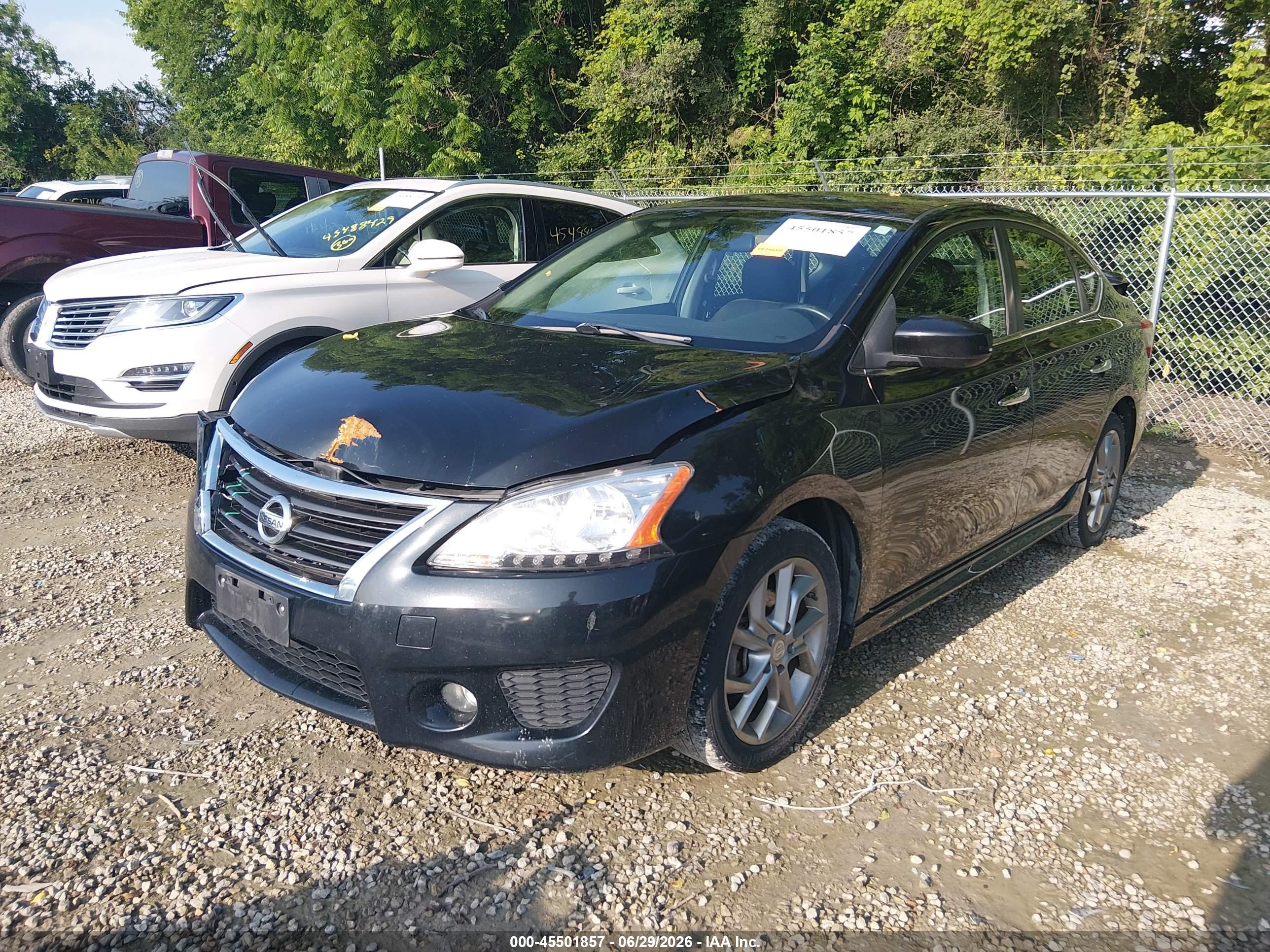 2013 Nissan Sentra Sr Black vin: 3N1AB7AP3DL728054