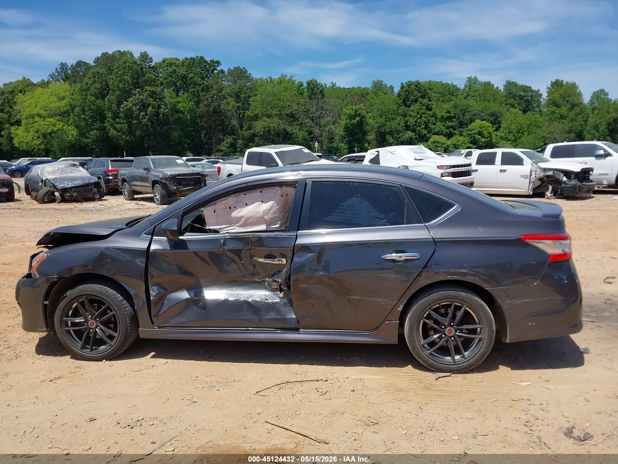 2013 Nissan Sentra Sr Gray vin: 3N1AB7AP3DL734100