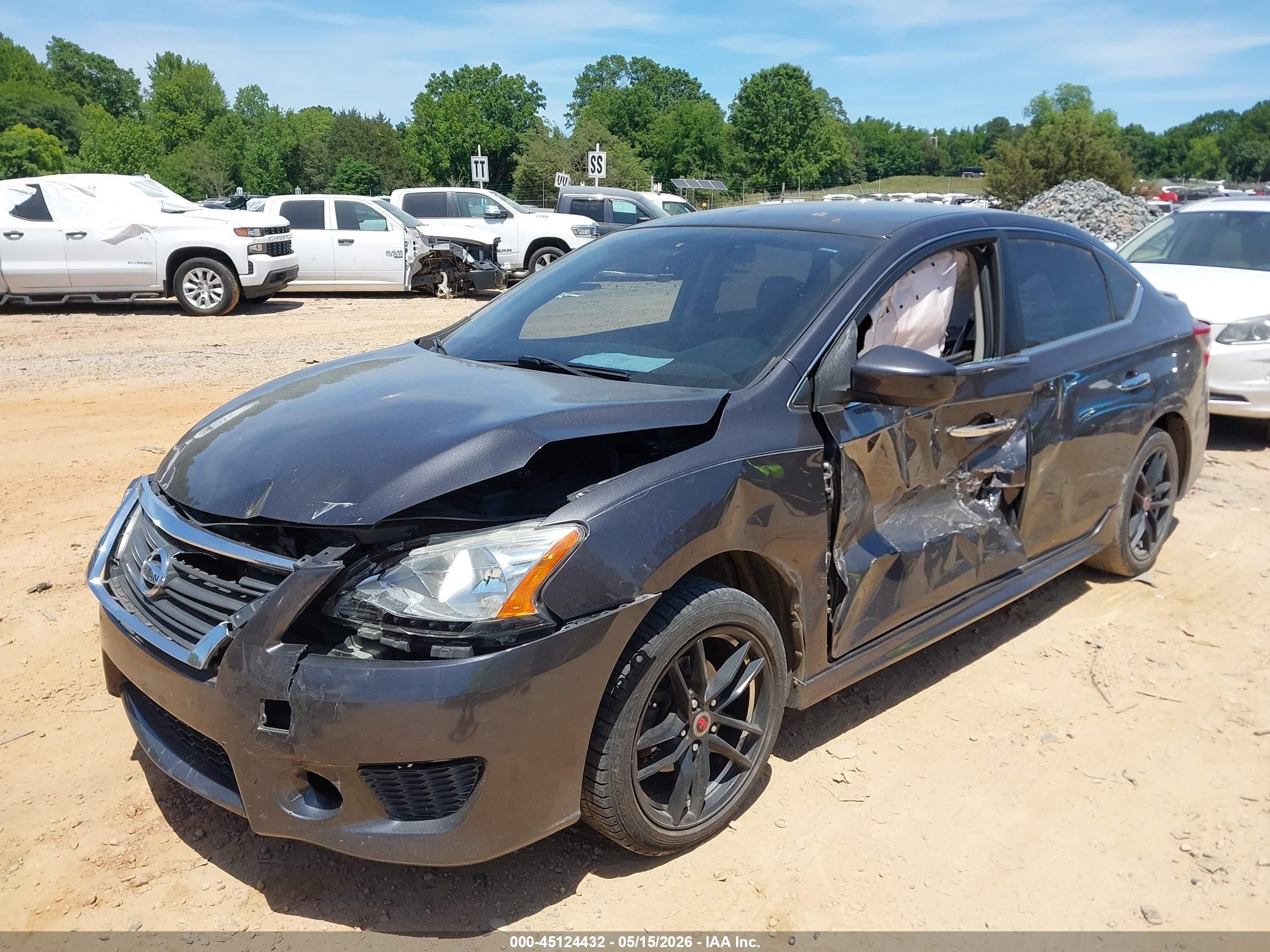 2013 Nissan Sentra Sr Gray vin: 3N1AB7AP3DL734100