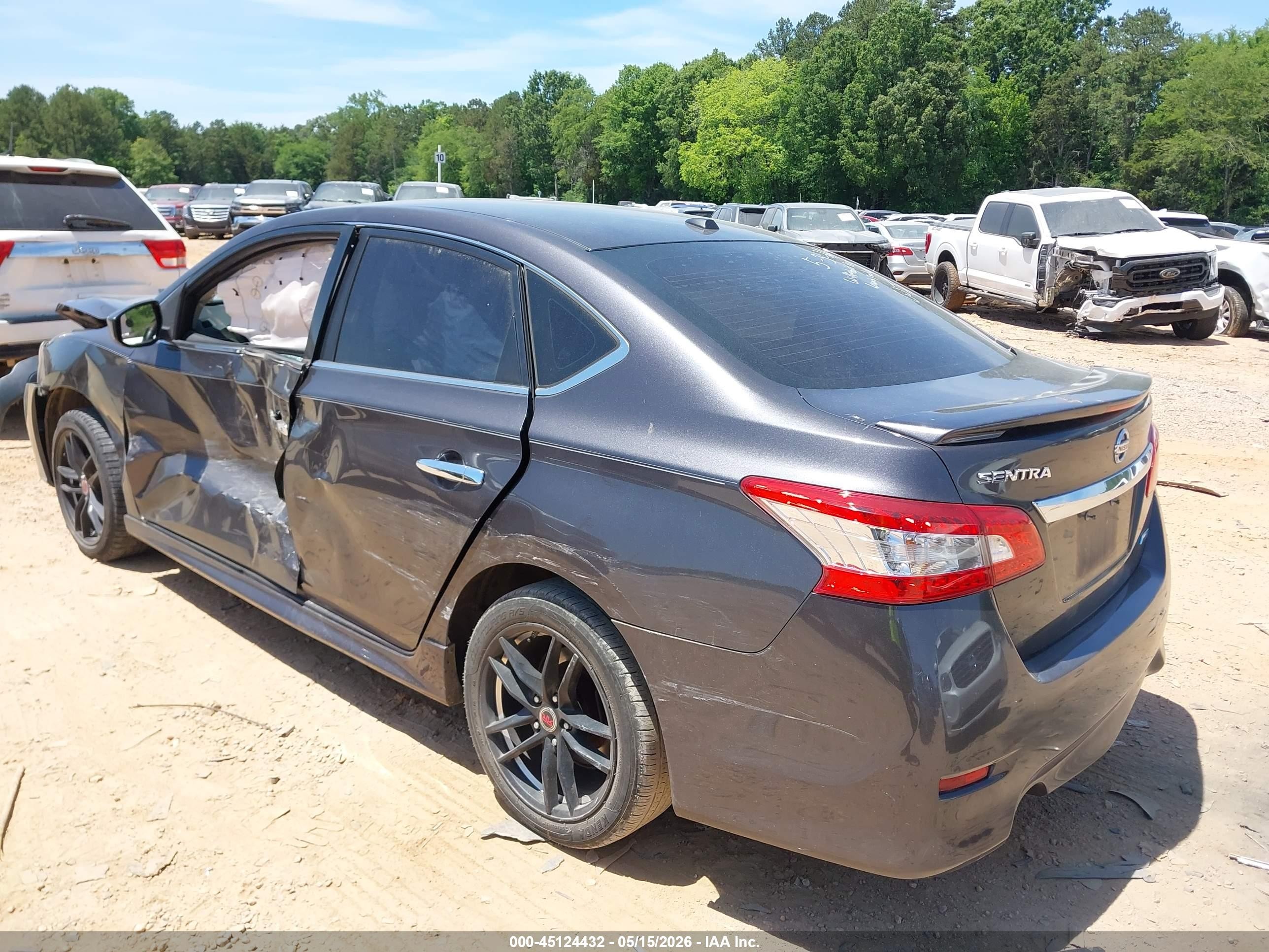 2013 Nissan Sentra Sr Gray vin: 3N1AB7AP3DL734100