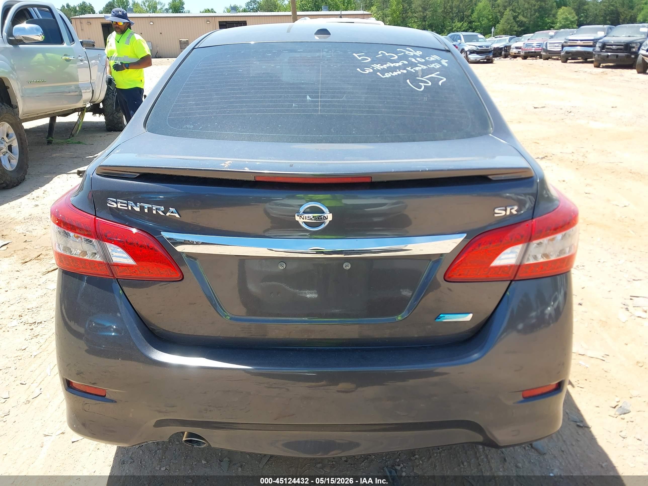 2013 Nissan Sentra Sr Gray vin: 3N1AB7AP3DL734100