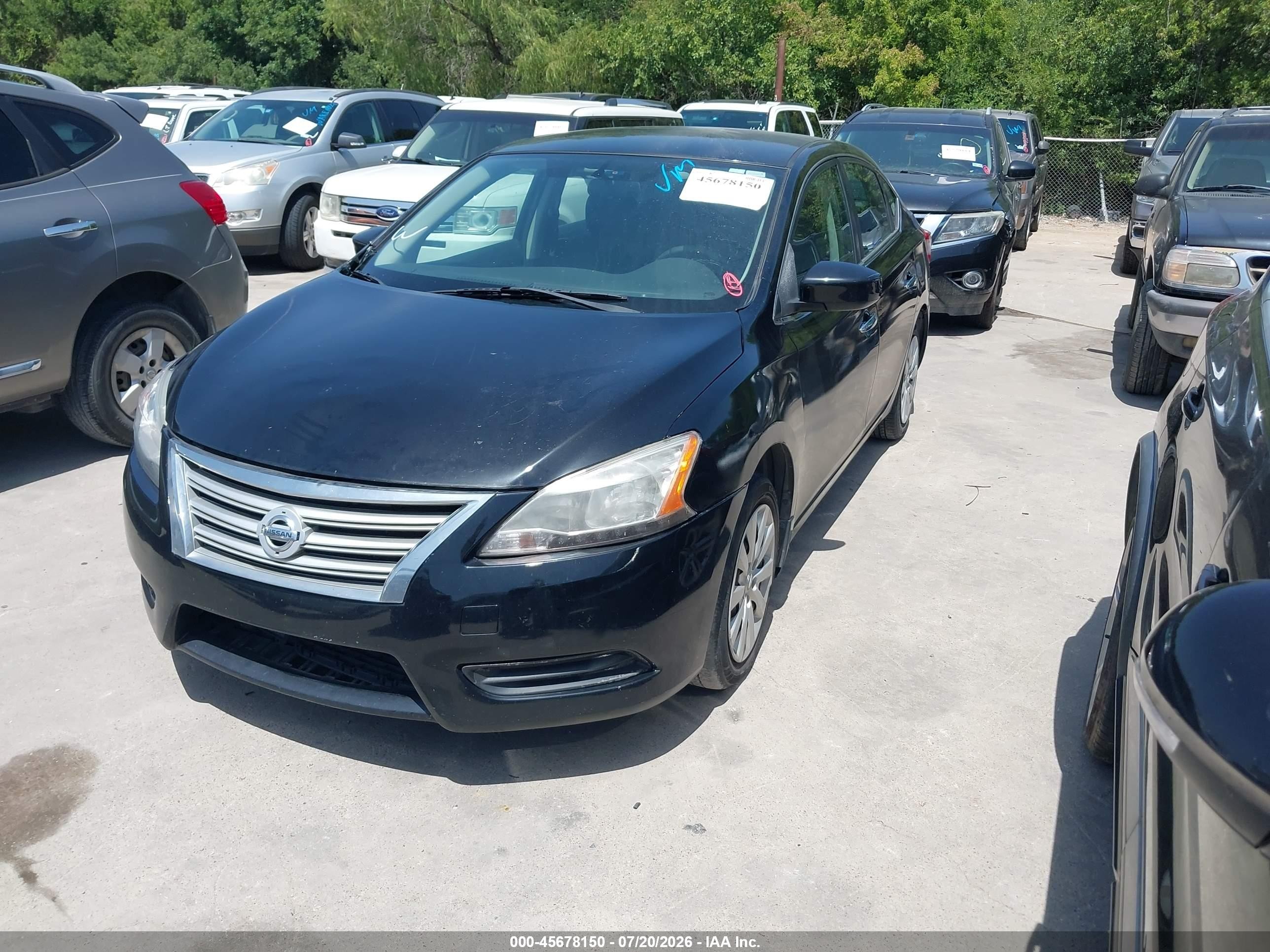 2013 Nissan Sentra Sv Black vin: 3N1AB7AP3DL740723