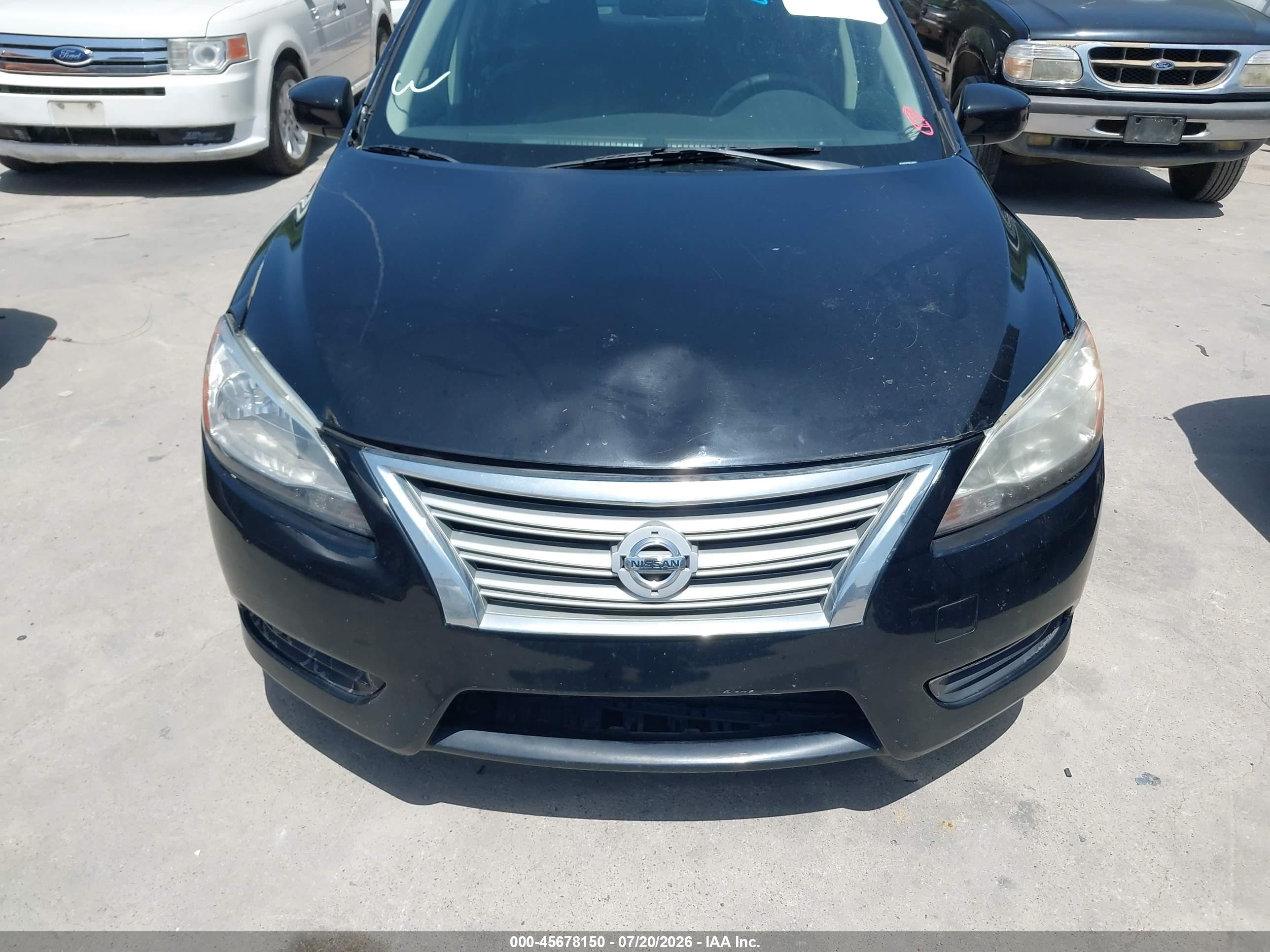 2013 Nissan Sentra Sv Black vin: 3N1AB7AP3DL740723