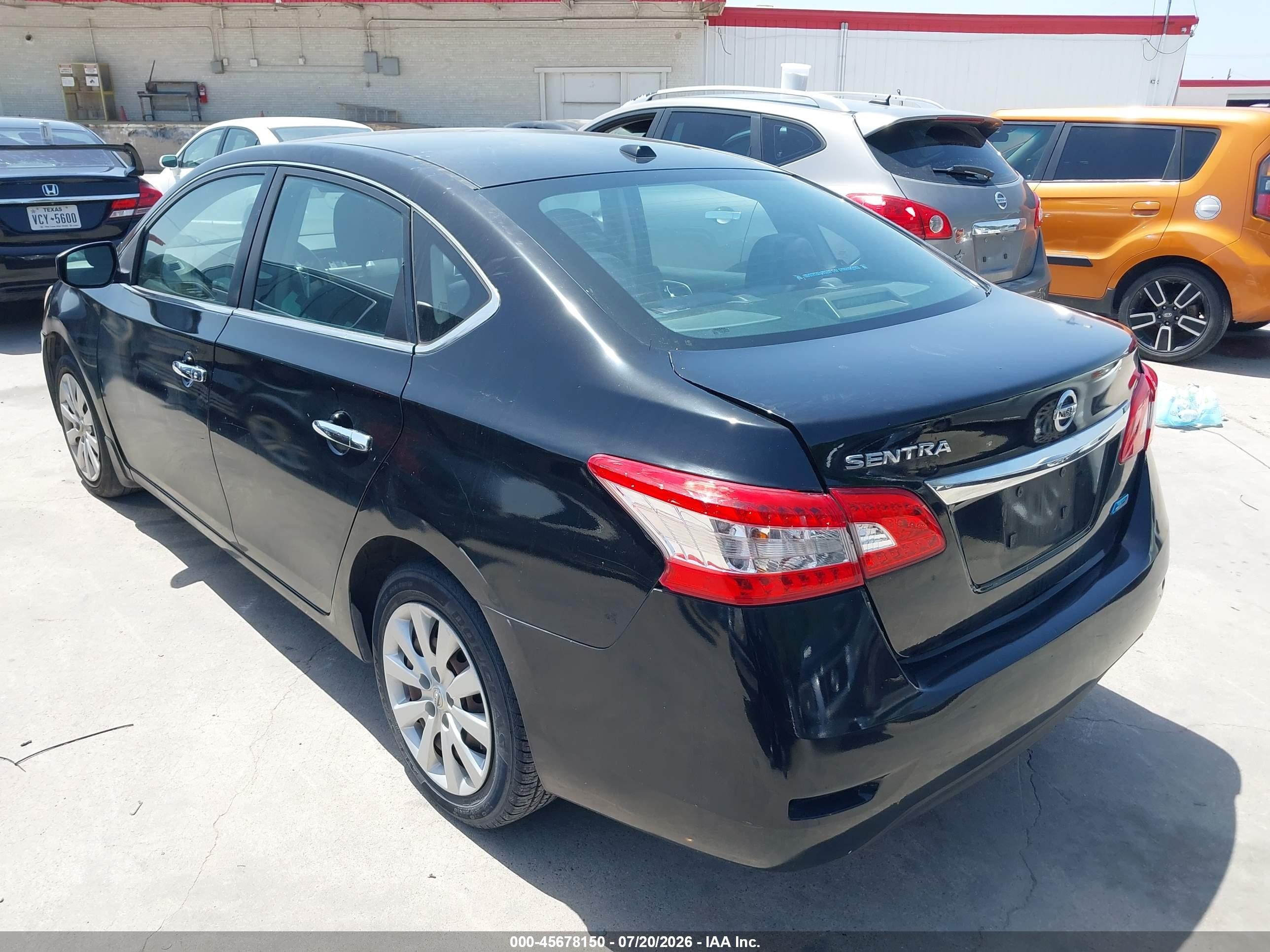 2013 Nissan Sentra Sv Black vin: 3N1AB7AP3DL740723