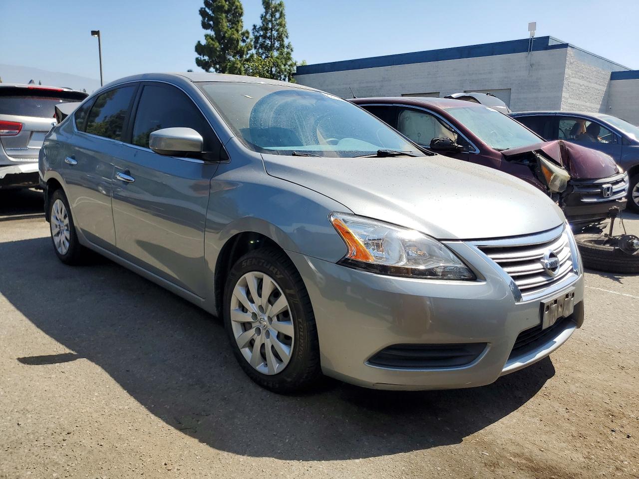2013 Nissan Sentra S Серебряный vin: 3N1AB7AP3DL758543