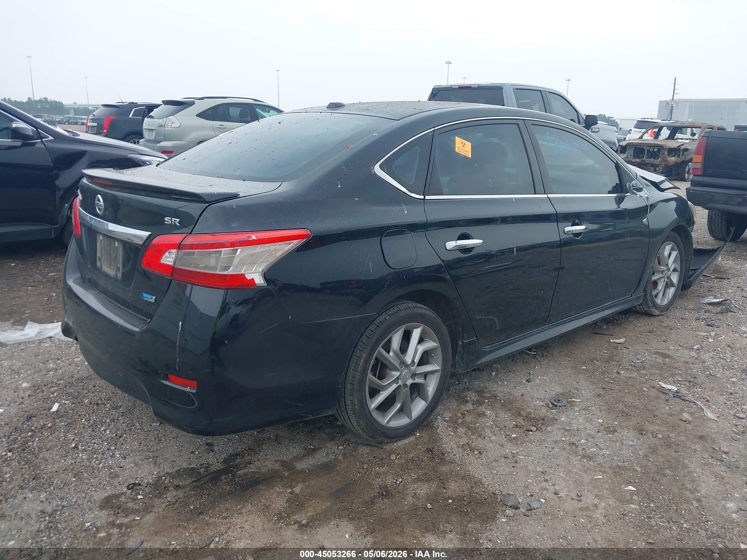 2013 Nissan Sentra Sr Black vin: 3N1AB7AP3DL778372