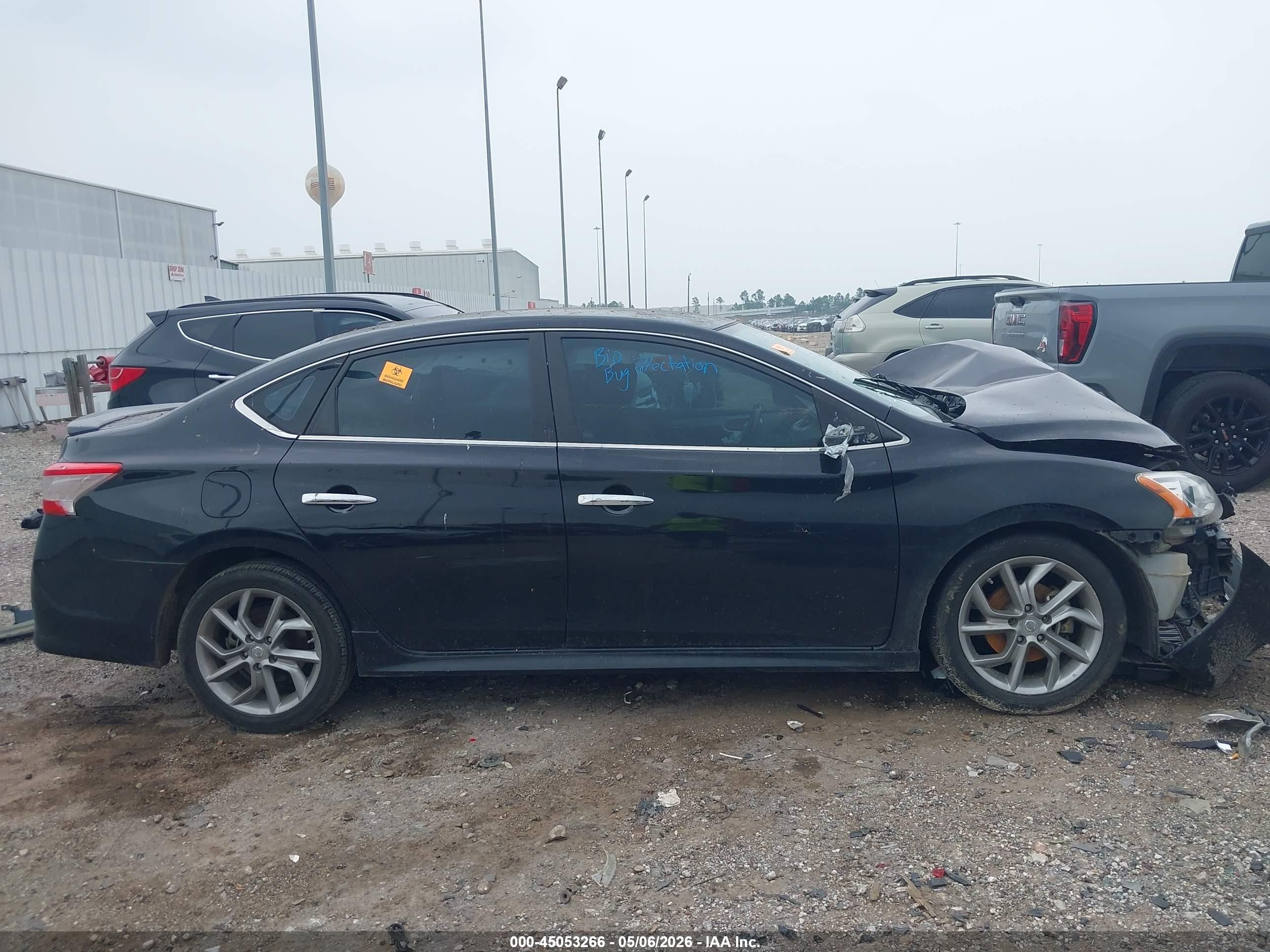 2013 Nissan Sentra Sr Black vin: 3N1AB7AP3DL778372