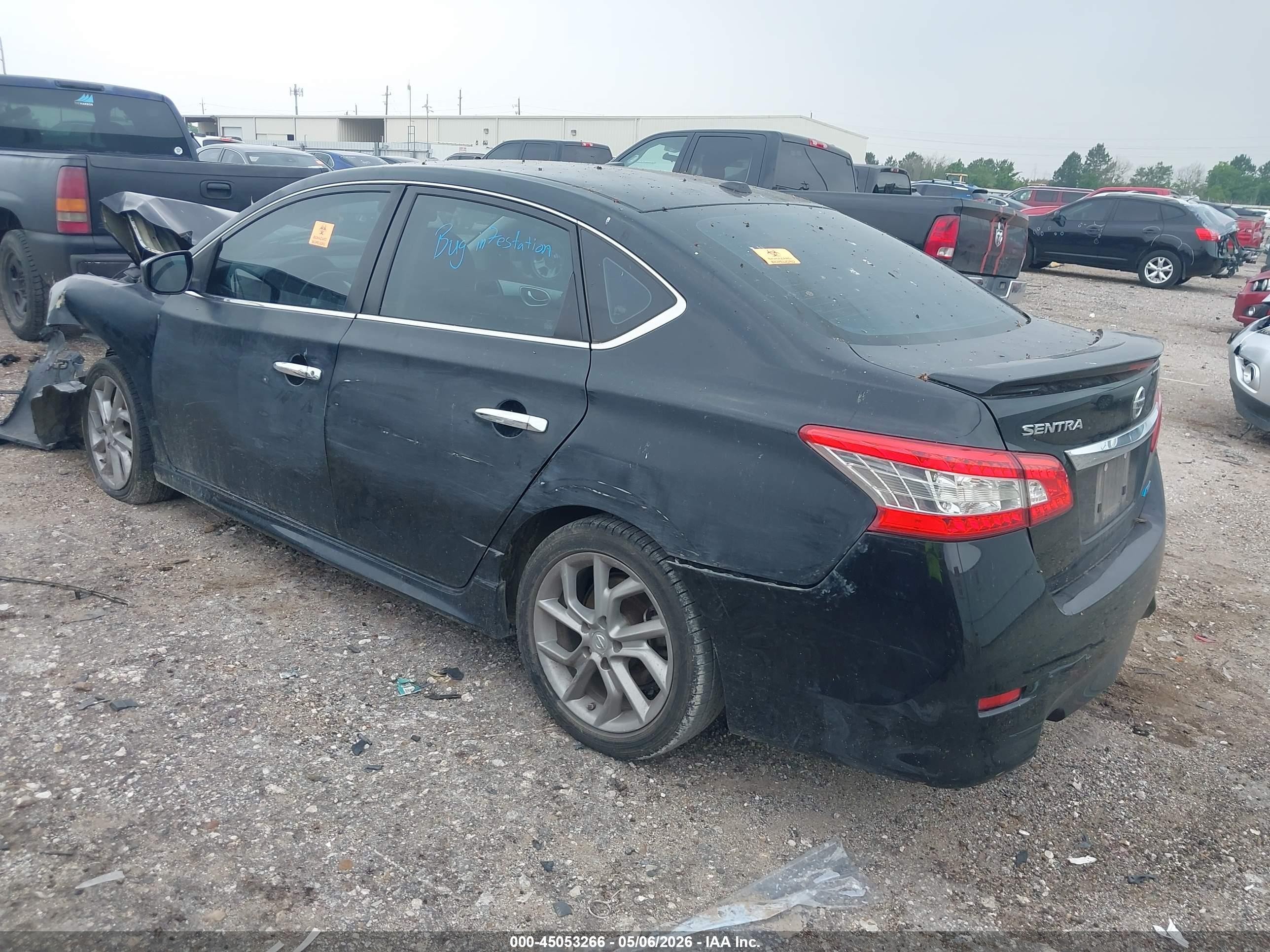 2013 Nissan Sentra Sr Black vin: 3N1AB7AP3DL778372