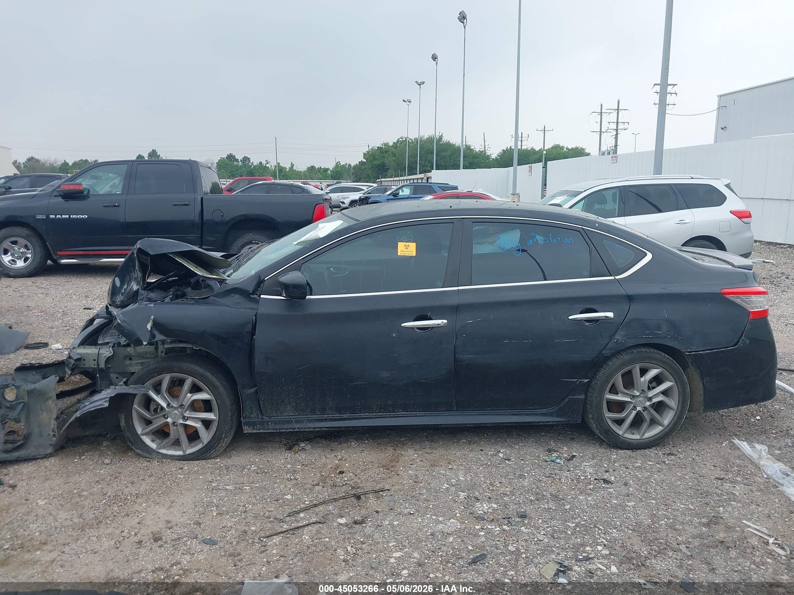 2013 Nissan Sentra Sr Black vin: 3N1AB7AP3DL778372