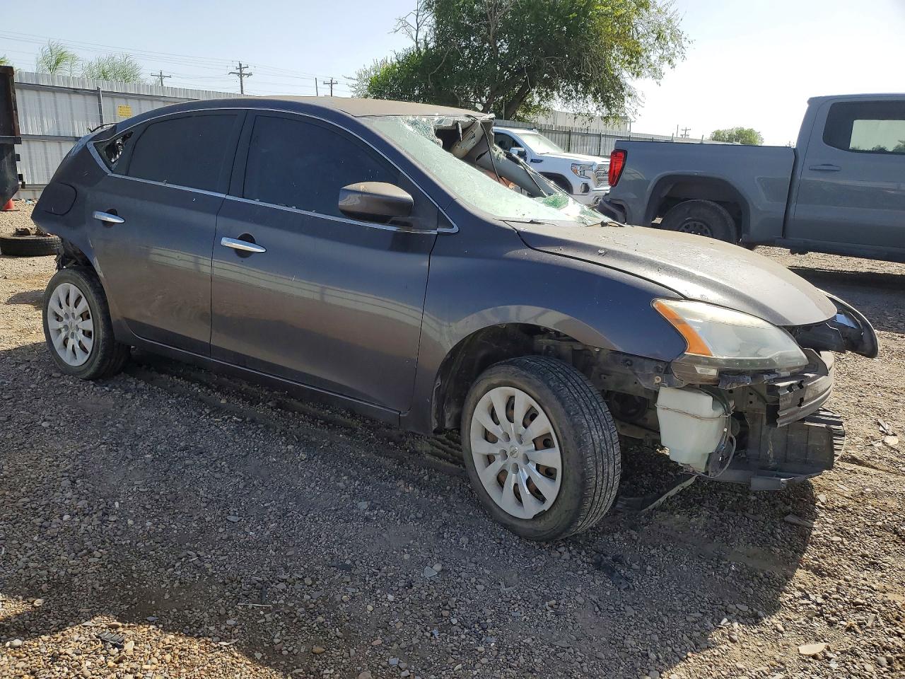 2014 Nissan Sentra S Gray vin: 3N1AB7AP3EL615805
