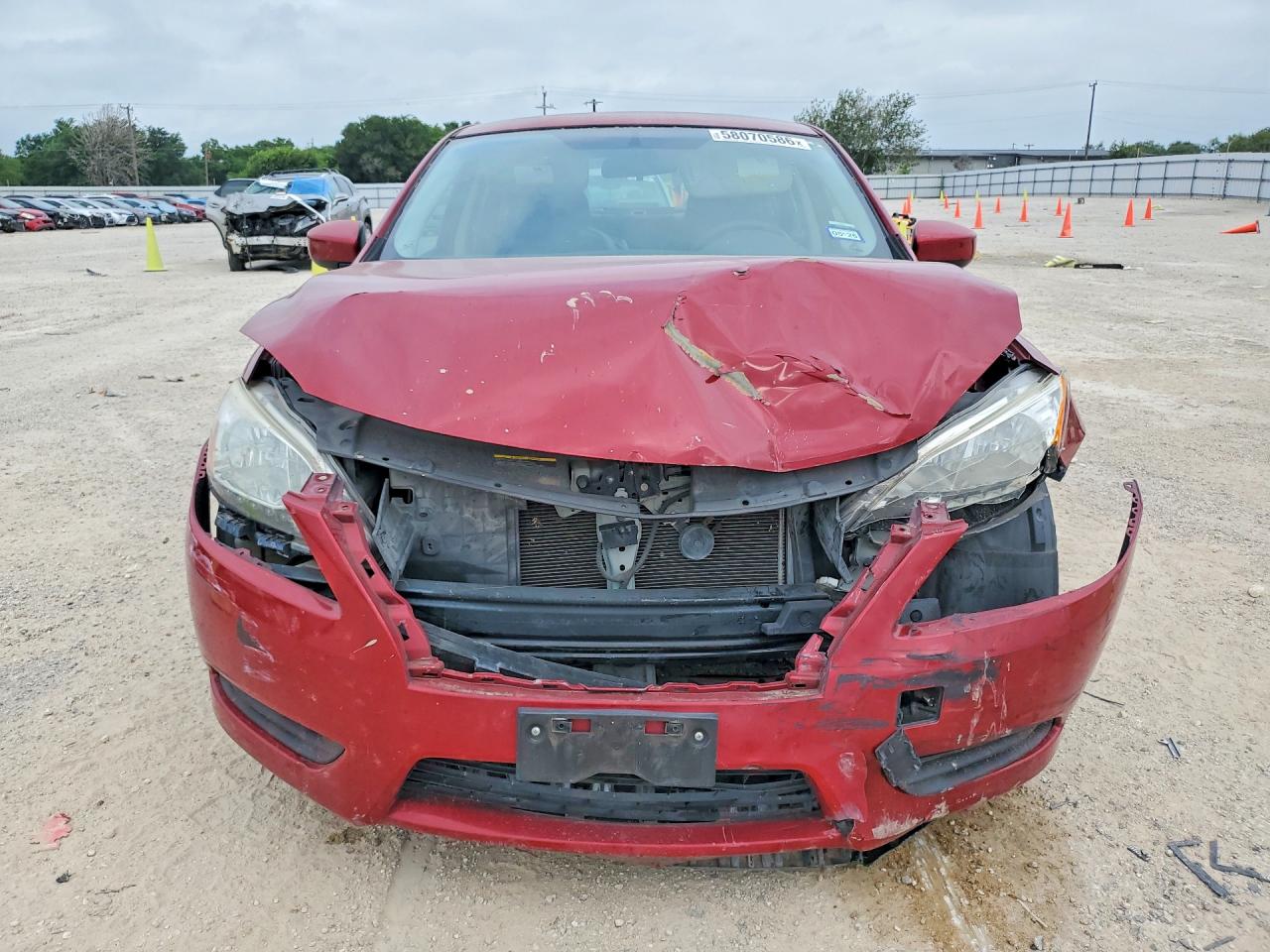 2014 Nissan Sentra Sv Red vin: 3N1AB7AP3EL623922