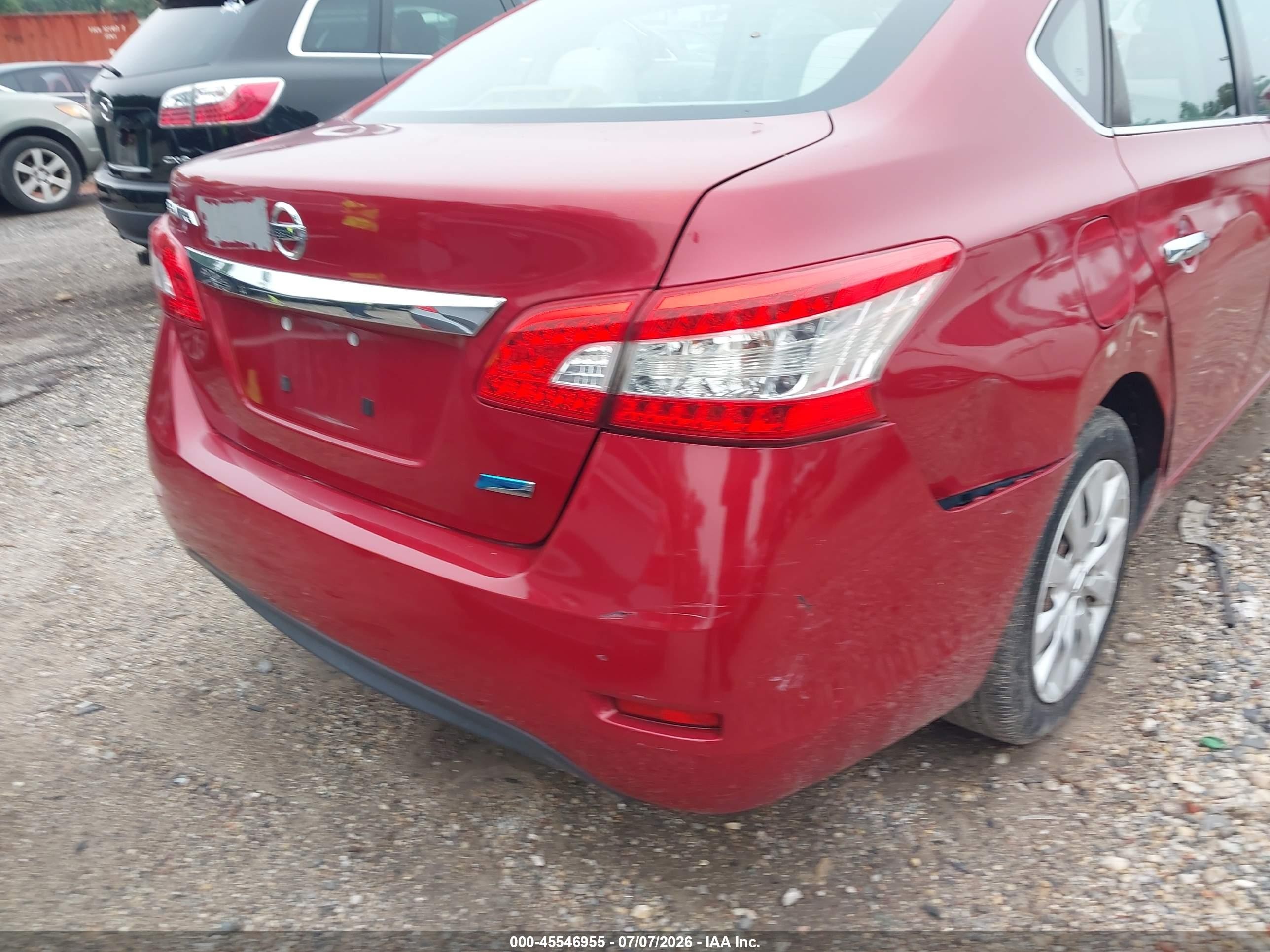 2014 Nissan Sentra S Red vin: 3N1AB7AP3EL628229