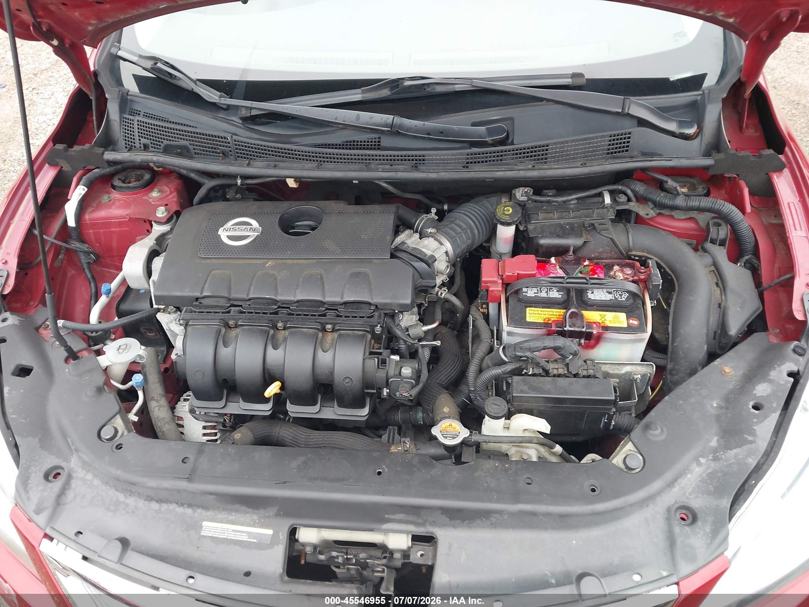 2014 Nissan Sentra S Red vin: 3N1AB7AP3EL628229