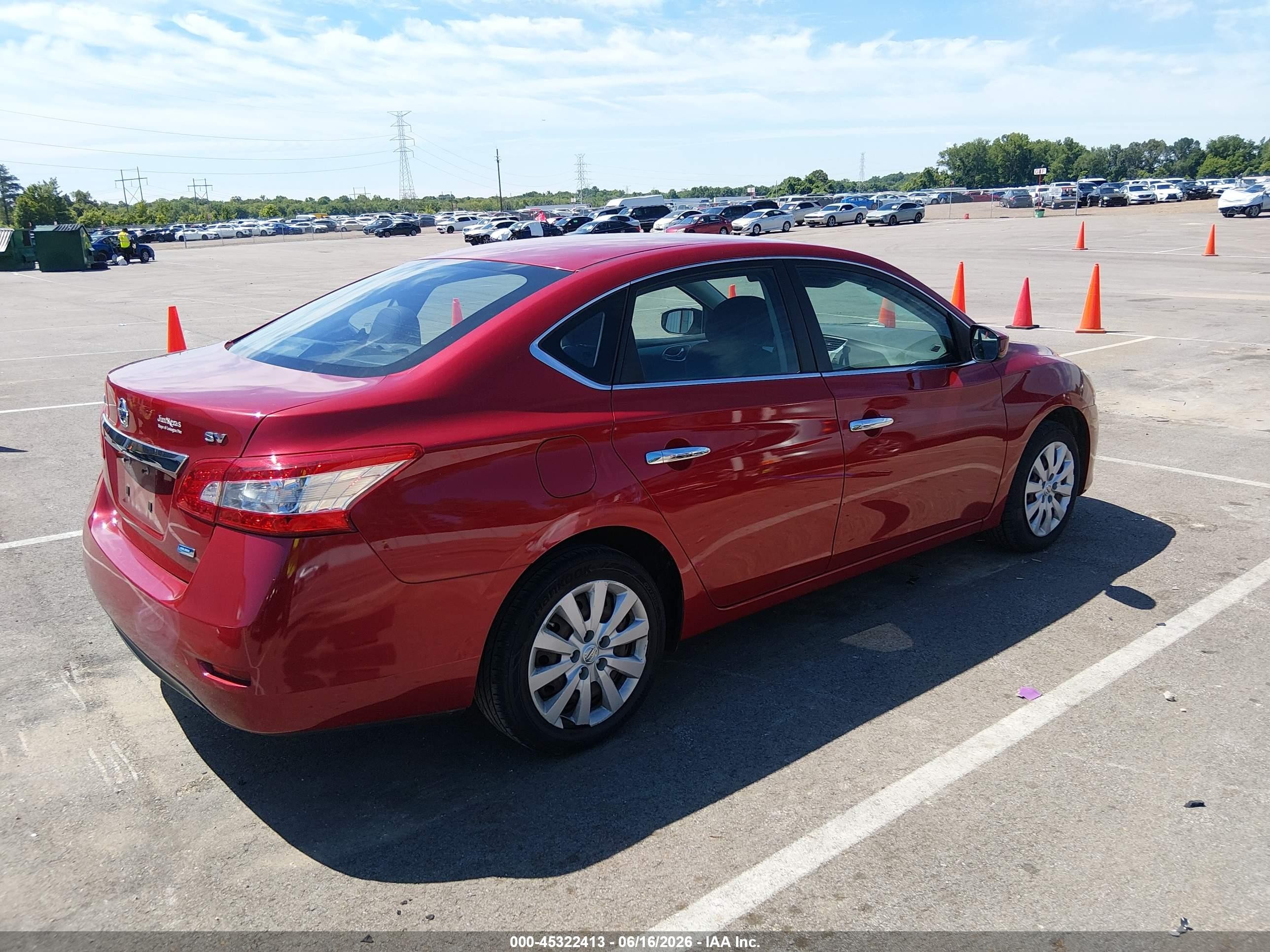 2014 Nissan Sentra Sv Red vin: 3N1AB7AP3EL629381