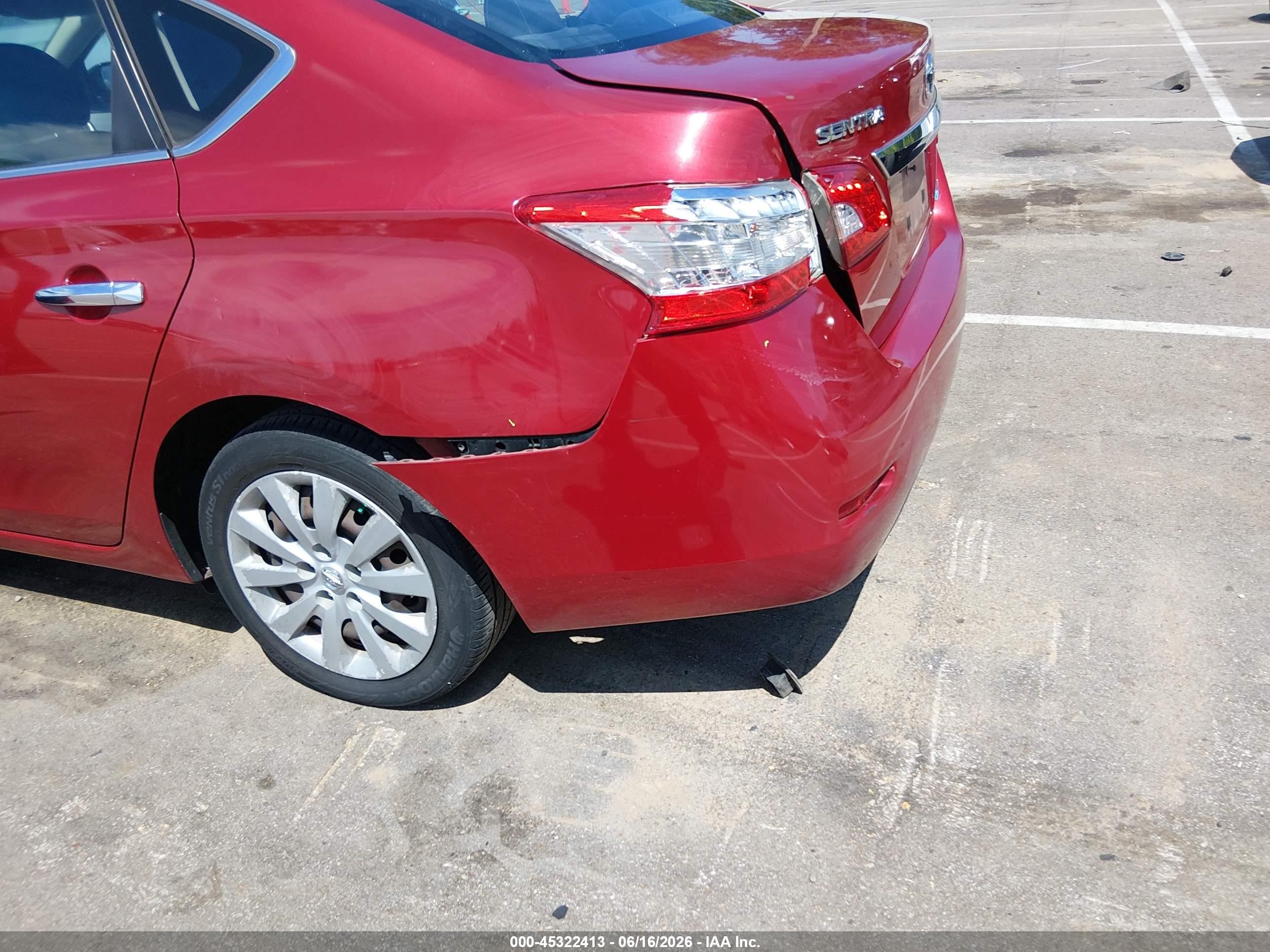2014 Nissan Sentra Sv Red vin: 3N1AB7AP3EL629381