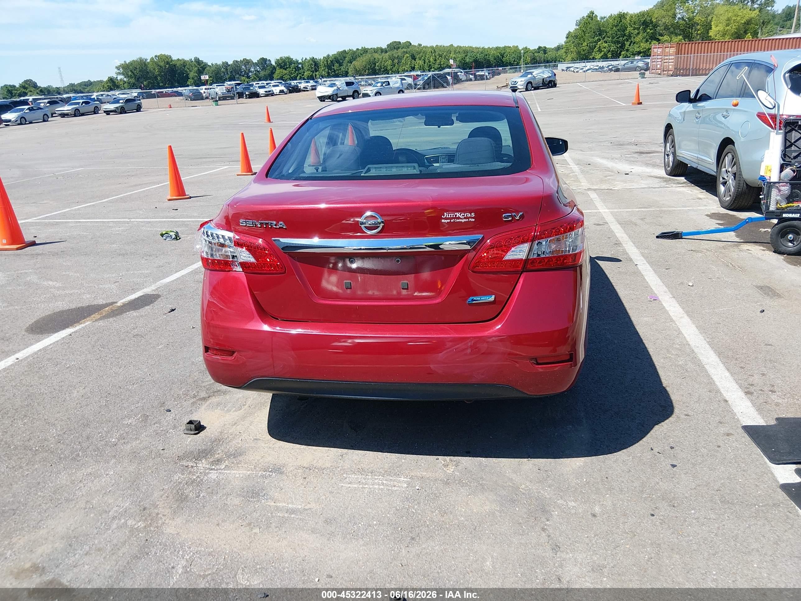 2014 Nissan Sentra Sv Red vin: 3N1AB7AP3EL629381