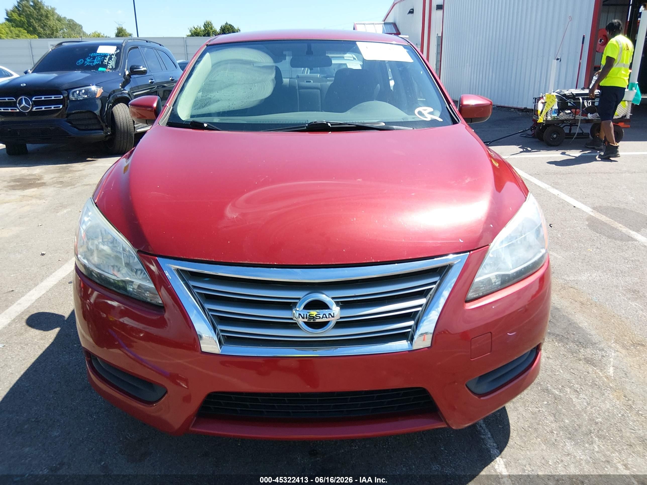 2014 Nissan Sentra Sv Red vin: 3N1AB7AP3EL629381