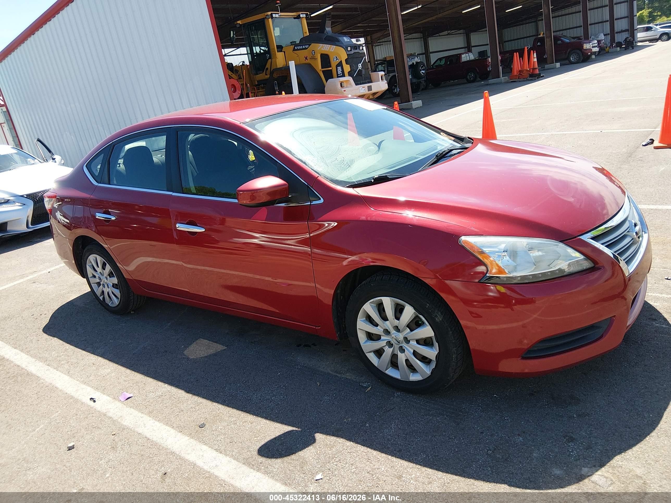 2014 Nissan Sentra Sv Red vin: 3N1AB7AP3EL629381