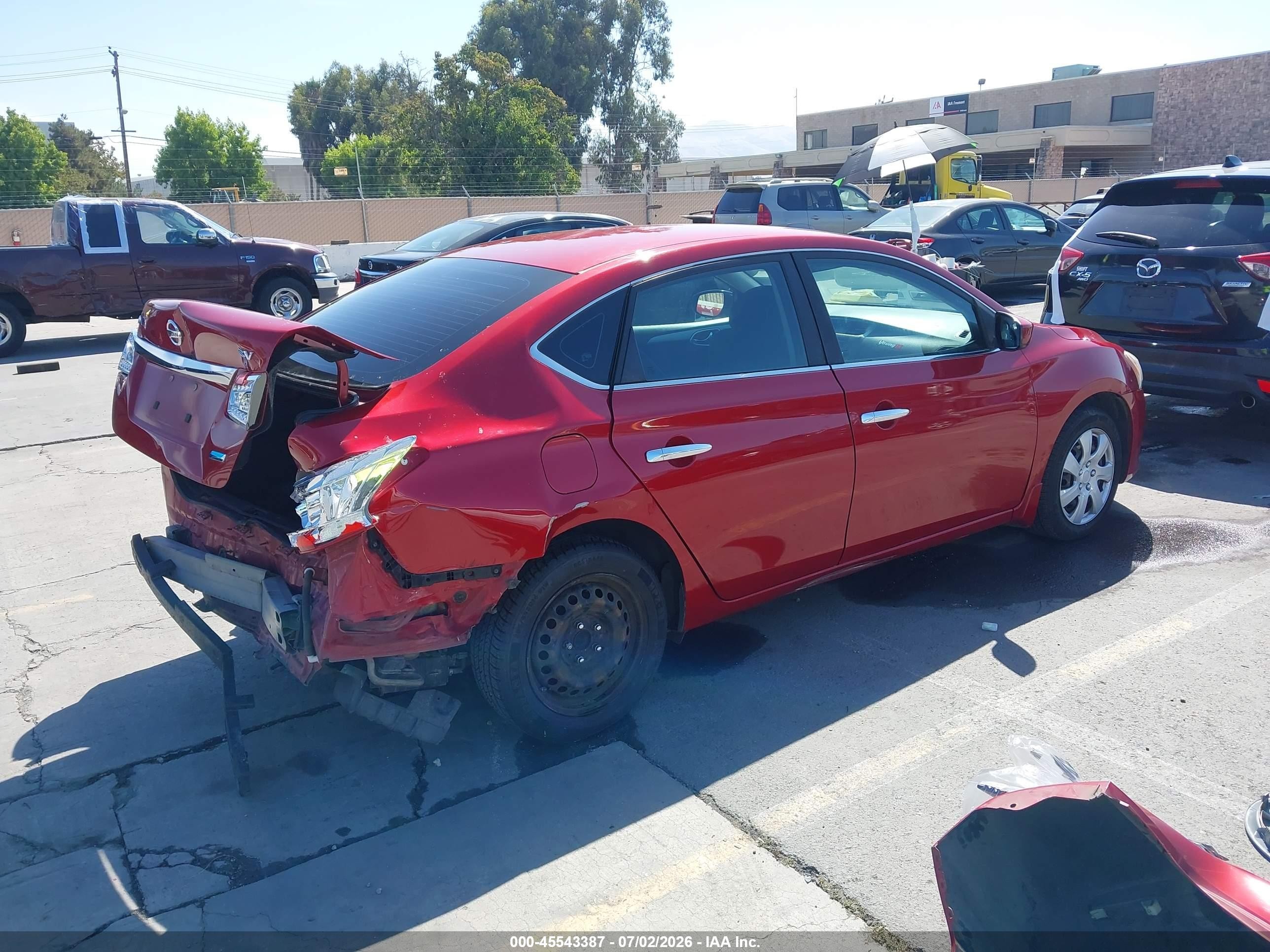 2014 Nissan Sentra Fe+ S/fe+ Sv/s/sl/sr/sv Red vin: 3N1AB7AP3EL642597