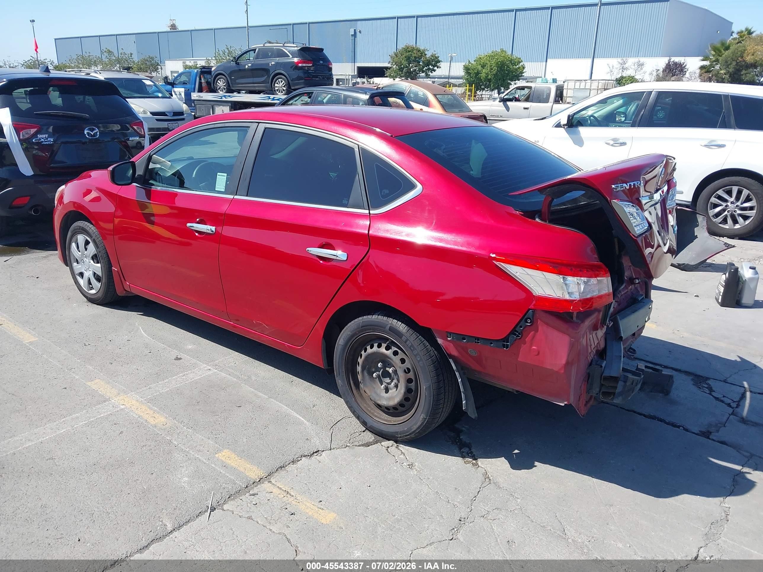 2014 Nissan Sentra Fe+ S/fe+ Sv/s/sl/sr/sv Red vin: 3N1AB7AP3EL642597