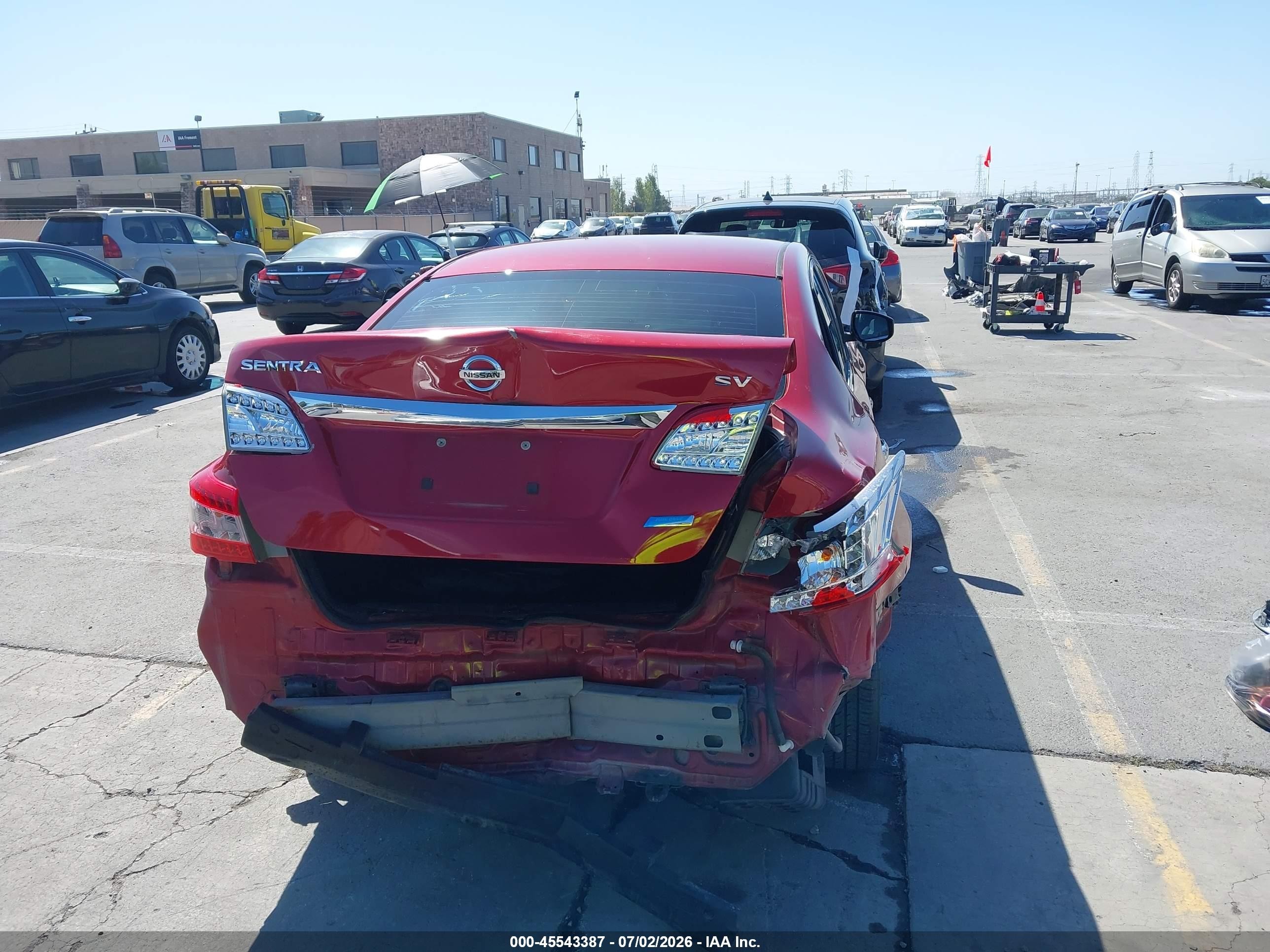 2014 Nissan Sentra Fe+ S/fe+ Sv/s/sl/sr/sv Red vin: 3N1AB7AP3EL642597
