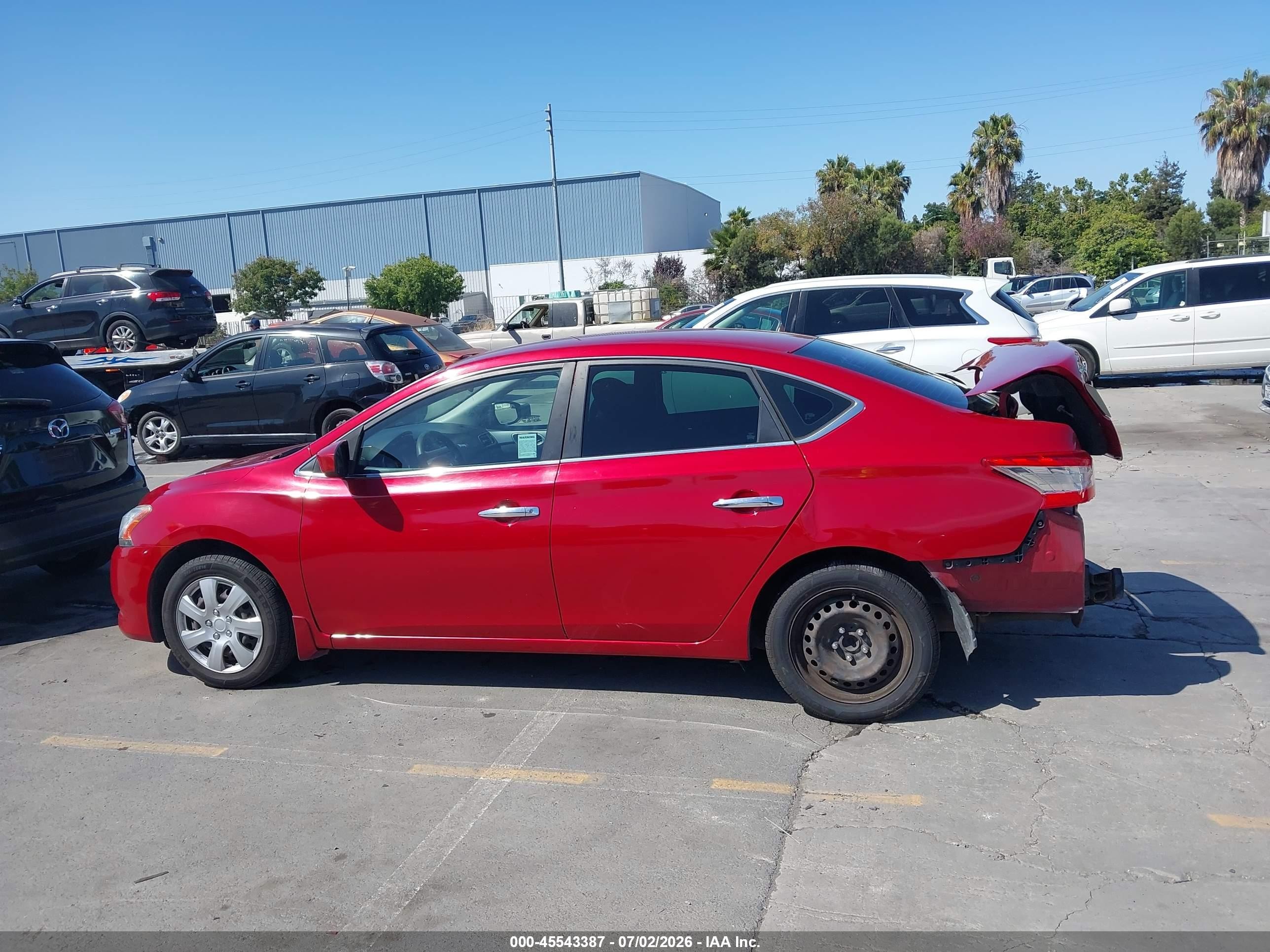 2014 Nissan Sentra Fe+ S/fe+ Sv/s/sl/sr/sv Red vin: 3N1AB7AP3EL642597