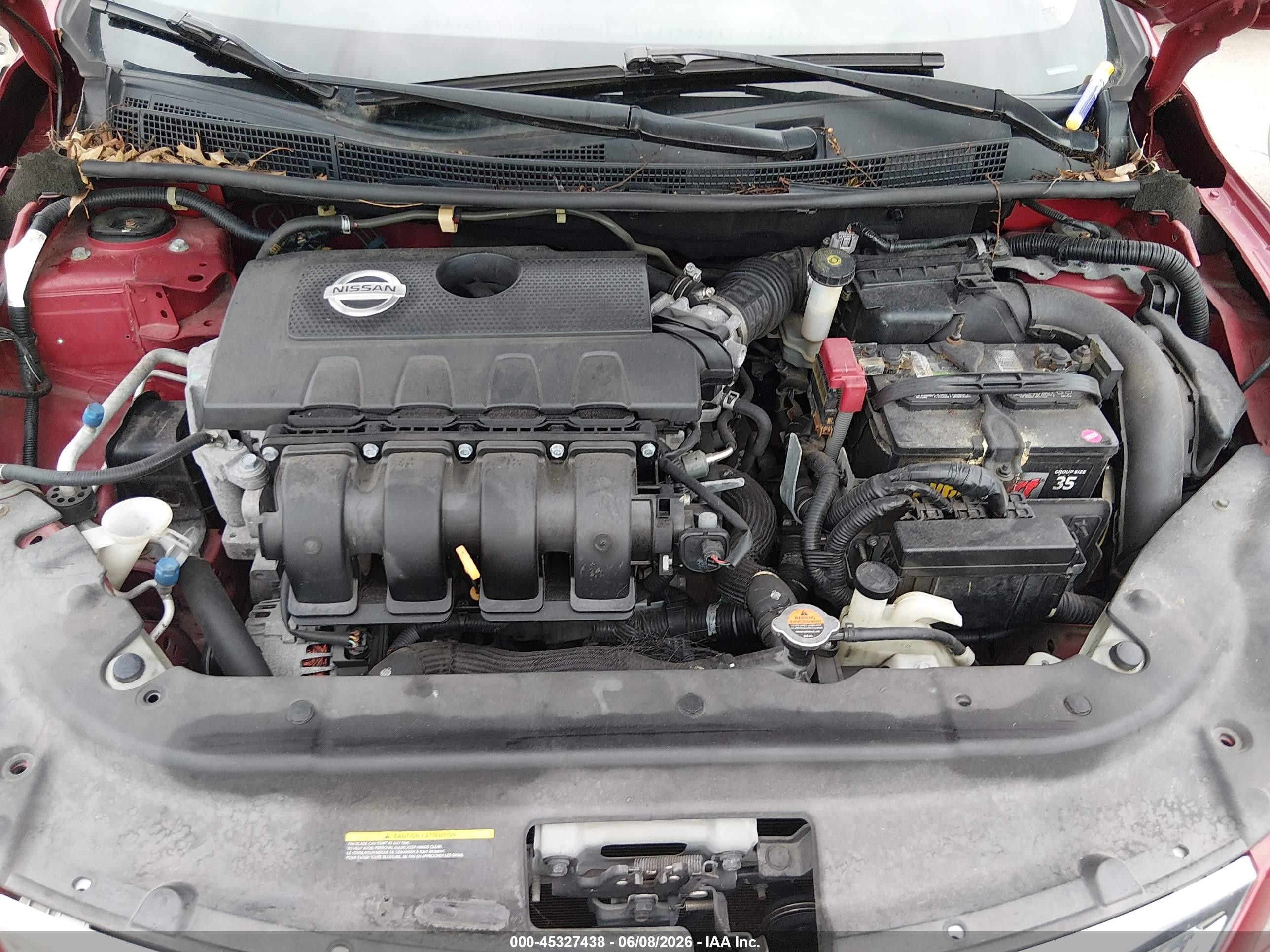 2014 Nissan Sentra Fe+ S/fe+ Sv/s/sl/sr/sv Red vin: 3N1AB7AP3EL643071