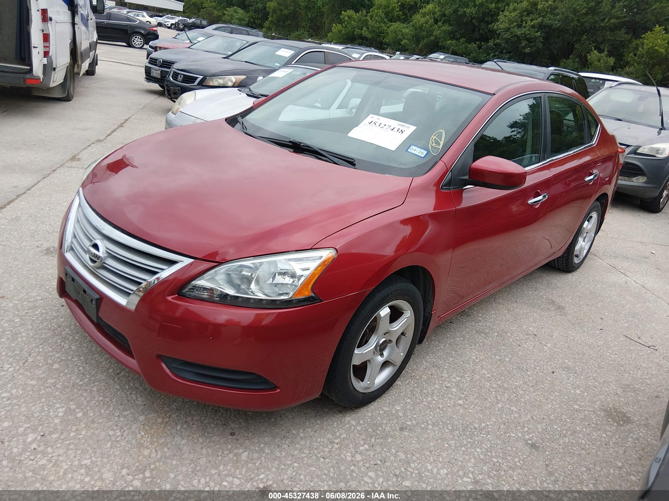 2014 Nissan Sentra Fe+ S/fe+ Sv/s/sl/sr/sv Red vin: 3N1AB7AP3EL643071