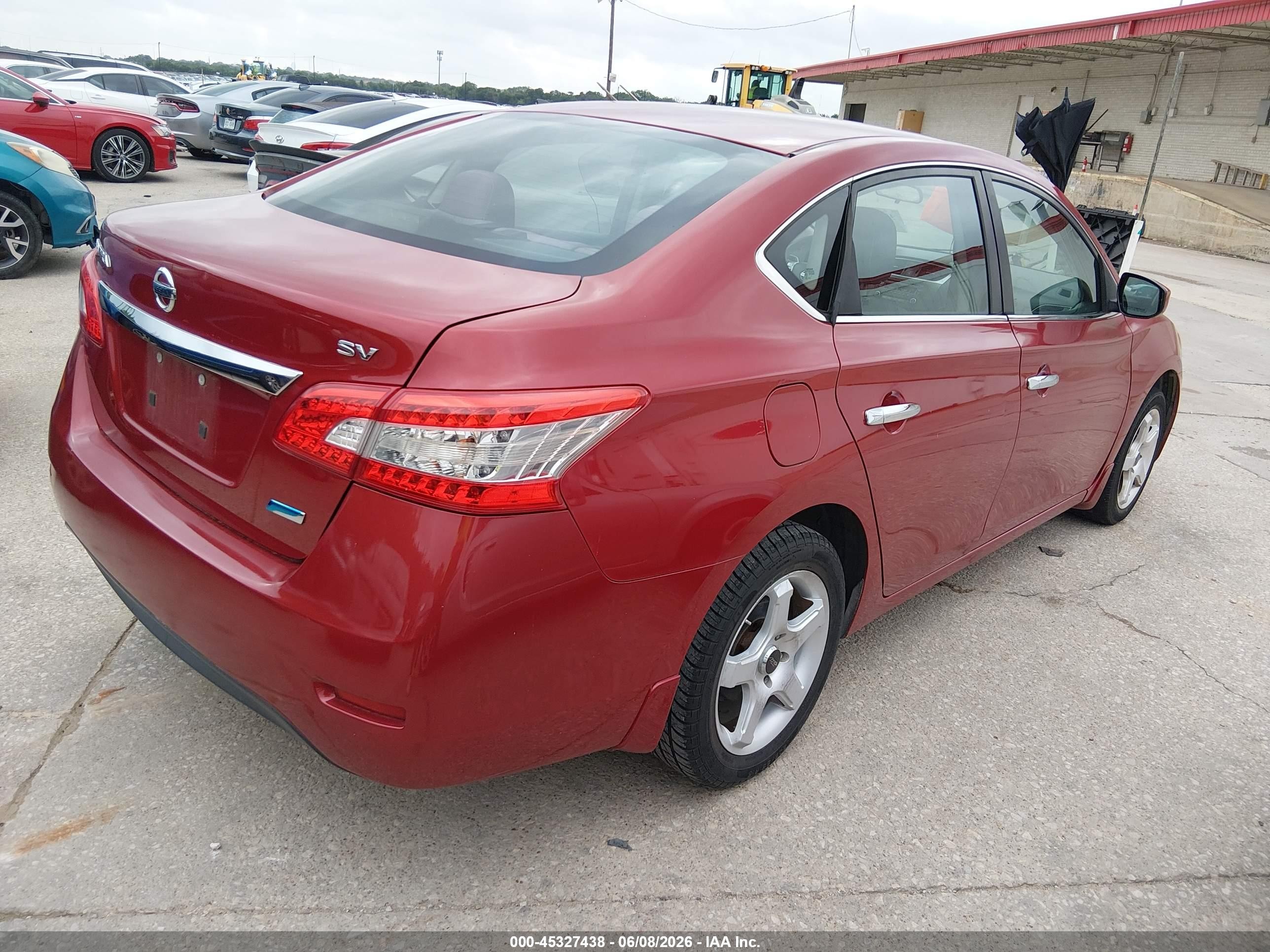 2014 Nissan Sentra Fe+ S/fe+ Sv/s/sl/sr/sv Red vin: 3N1AB7AP3EL643071