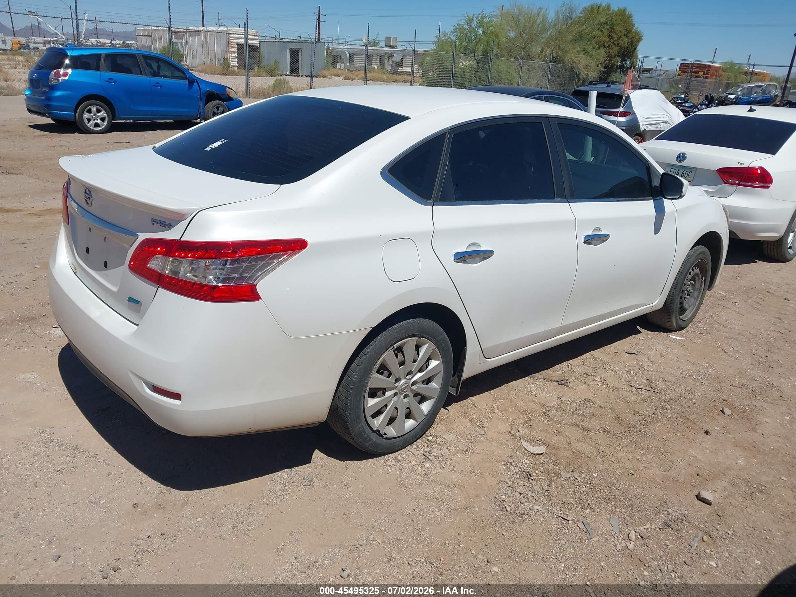 2014 Nissan Sentra Fe+ S White vin: 3N1AB7AP3EL646228