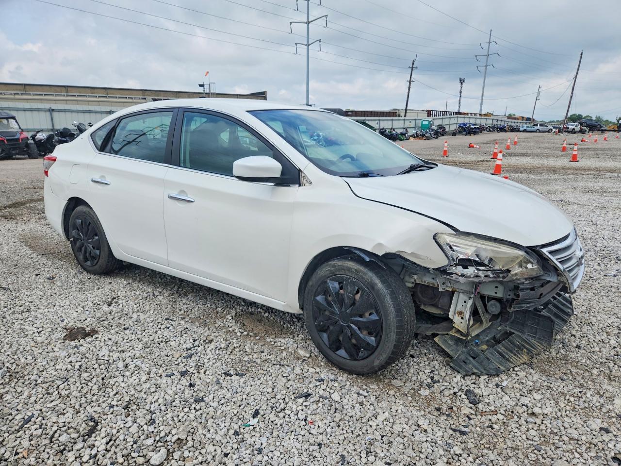 2014 Nissan Sentra Sv White vin: 3N1AB7AP3EL646245