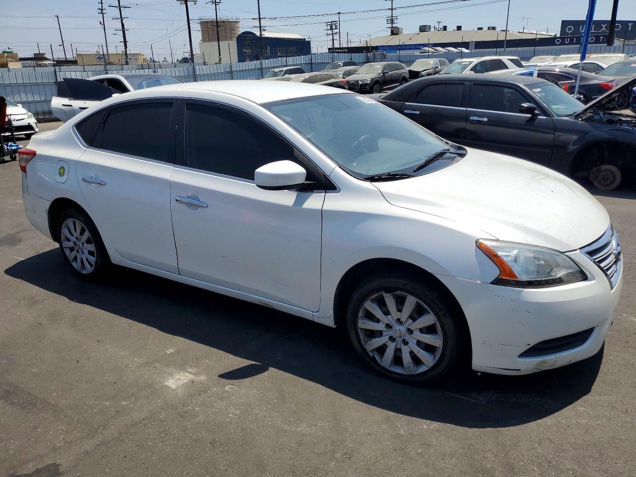 2014 Nissan Sentra Sv White vin: 3N1AB7AP3EL648187