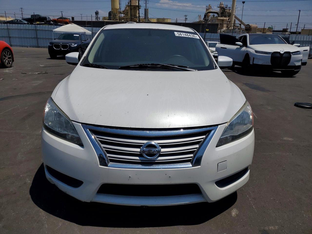 2014 Nissan Sentra Sv White vin: 3N1AB7AP3EL648187