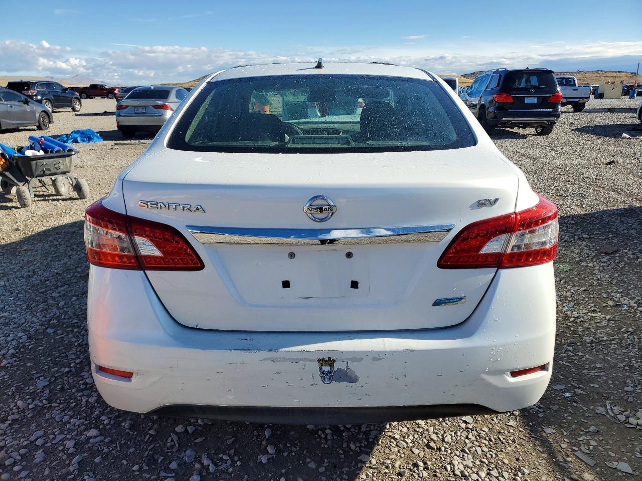 2014 Nissan Sentra Sv White vin: 3N1AB7AP3EL664227