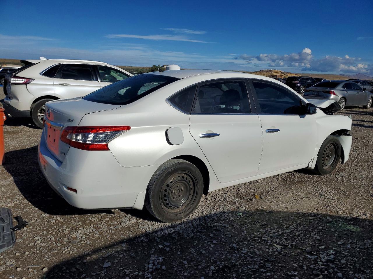 2014 Nissan Sentra Sv White vin: 3N1AB7AP3EL664227