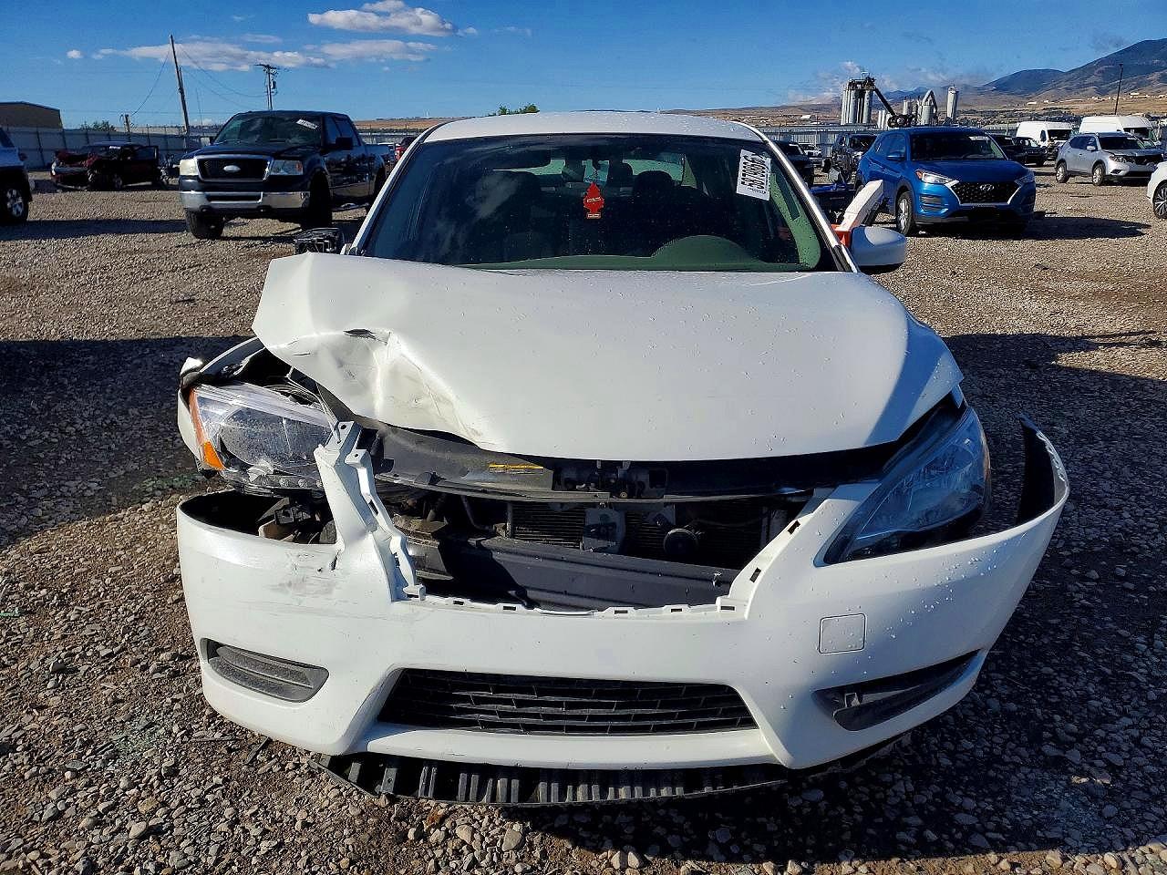 2014 Nissan Sentra Sv White vin: 3N1AB7AP3EL664227