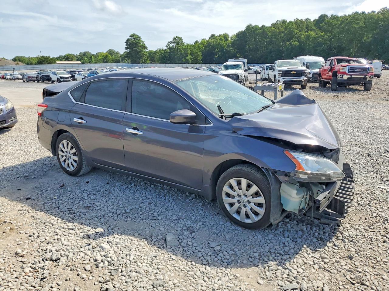 2014 Nissan Sentra Sv Gray vin: 3N1AB7AP3EL673042