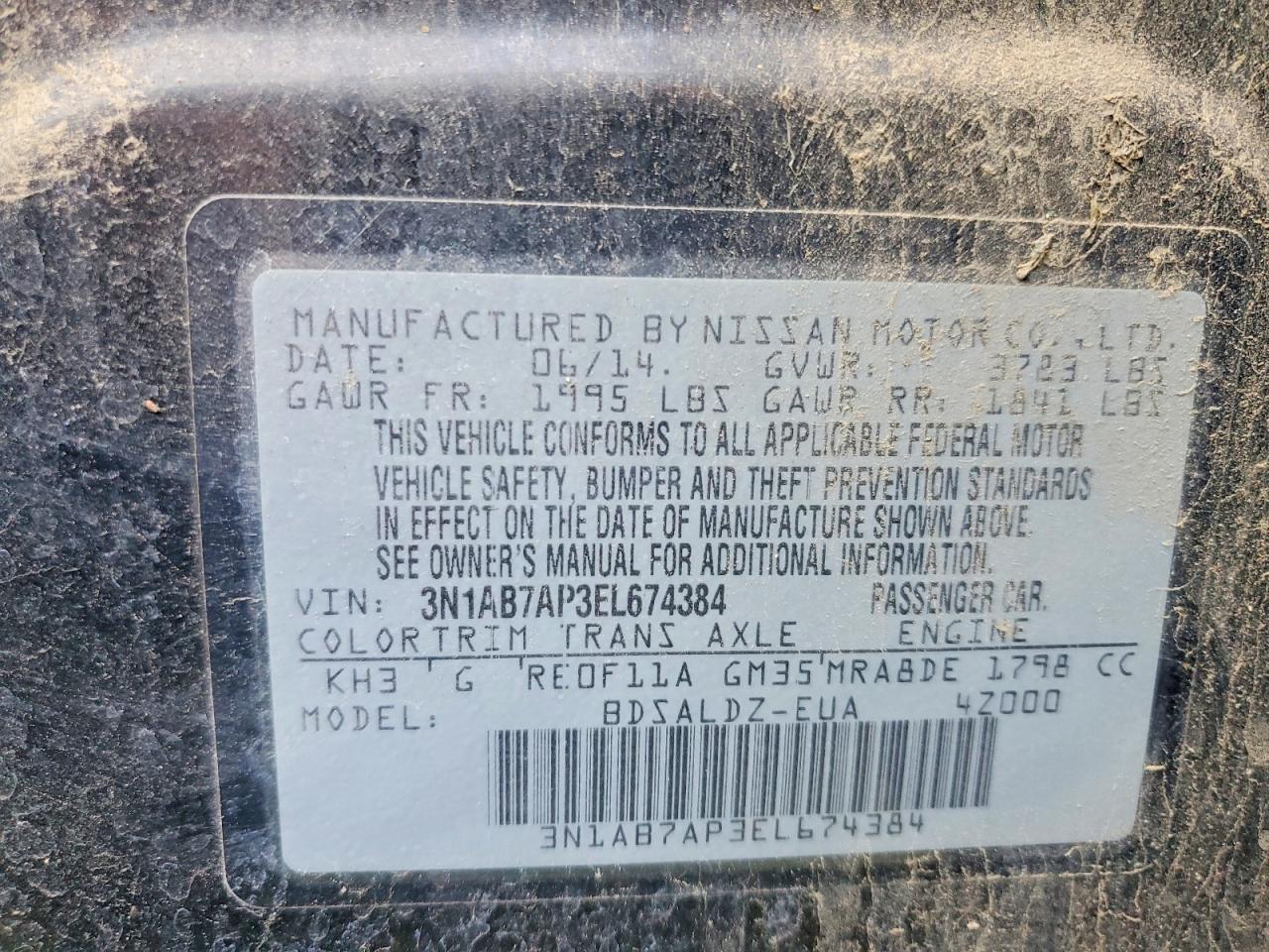 2014 Nissan Sentra Sv Черный vin: 3N1AB7AP3EL674384
