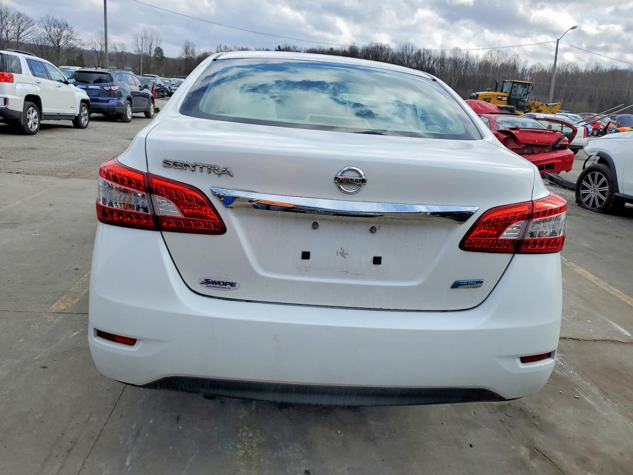 2014 Nissan Sentra S White vin: 3N1AB7AP3EL679729