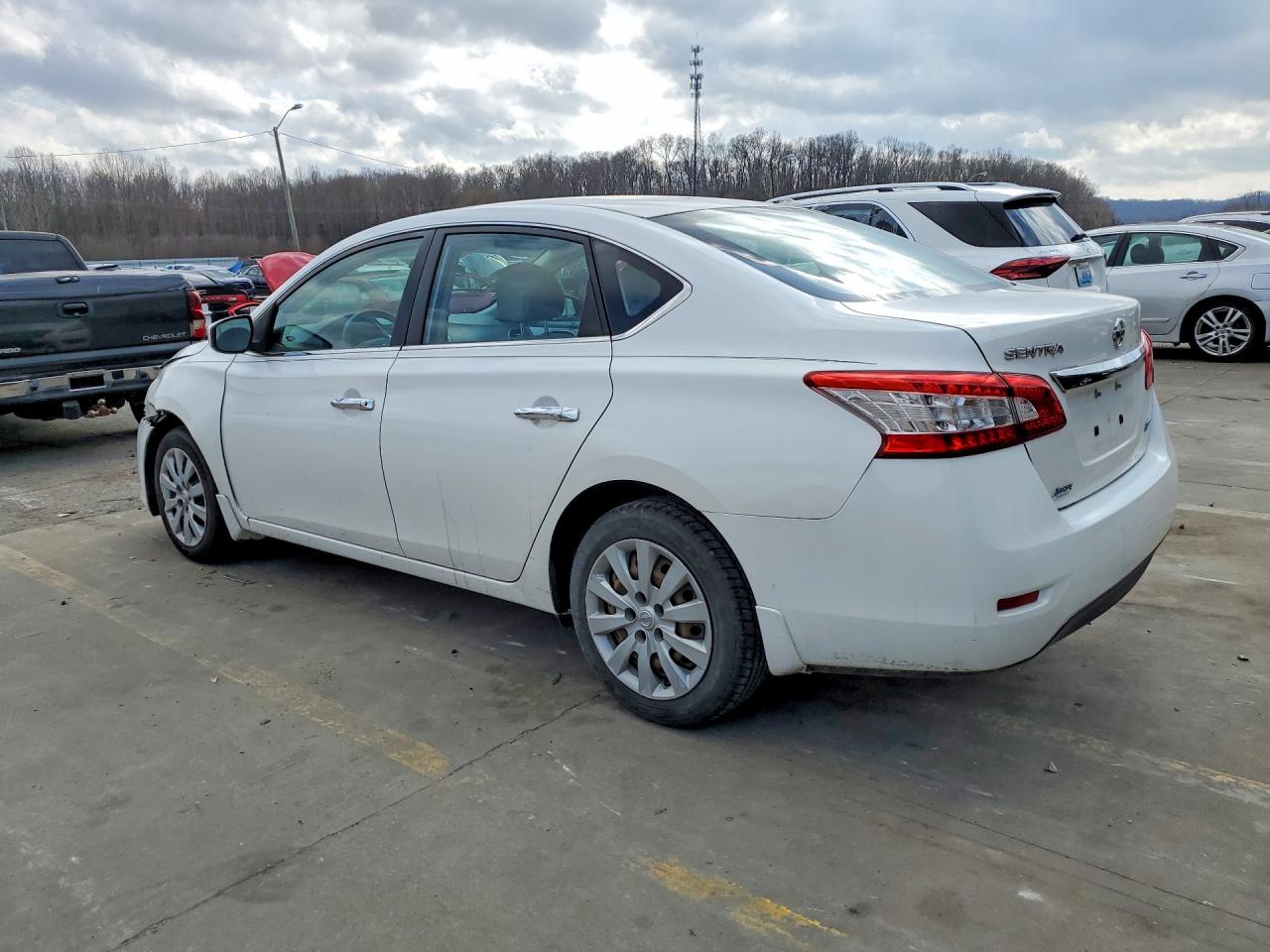 2014 Nissan Sentra S White vin: 3N1AB7AP3EL679729