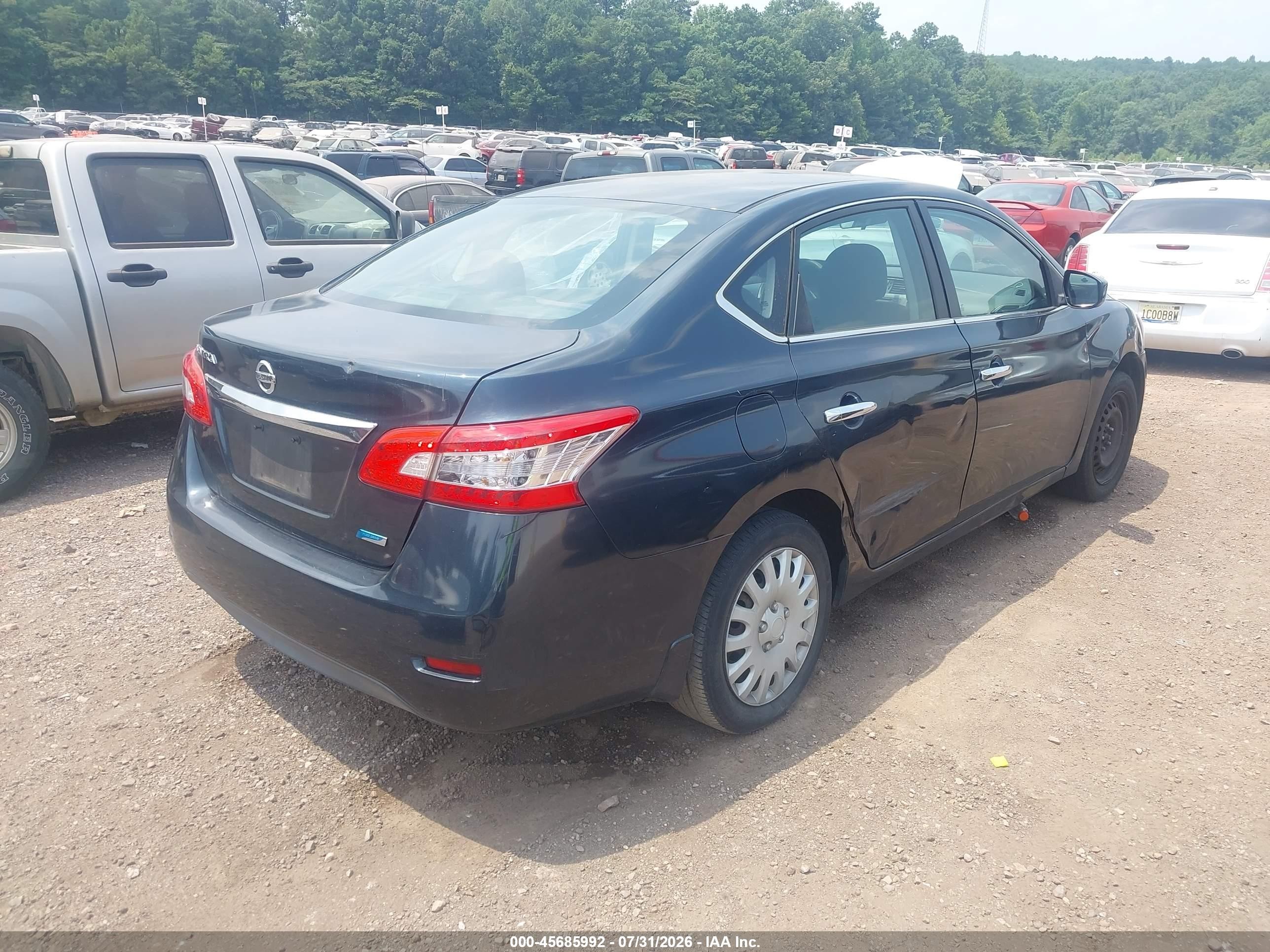2014 Nissan Sentra S Черный vin: 3N1AB7AP3EL680802