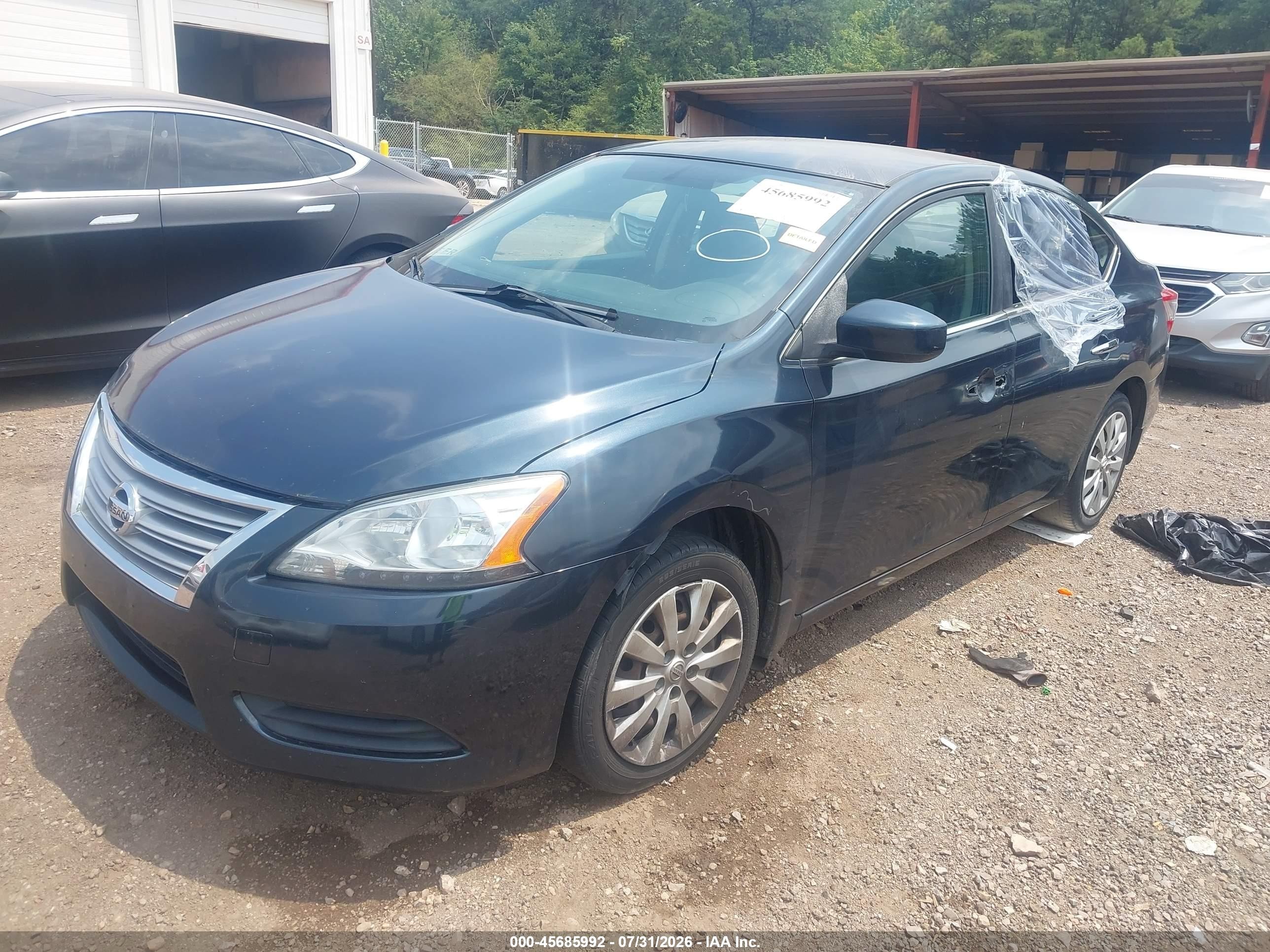 2014 Nissan Sentra S Черный vin: 3N1AB7AP3EL680802
