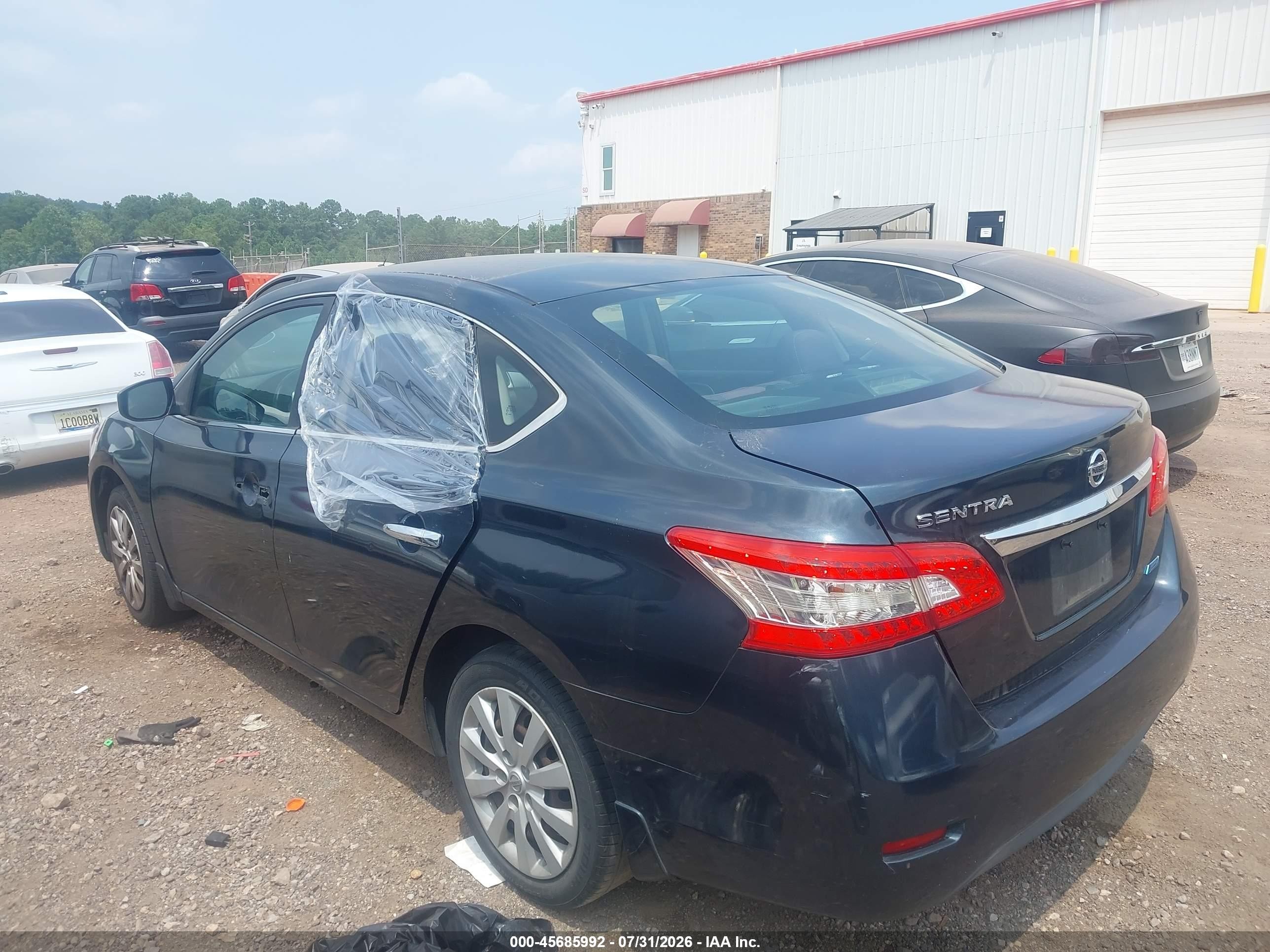 2014 Nissan Sentra S Черный vin: 3N1AB7AP3EL680802