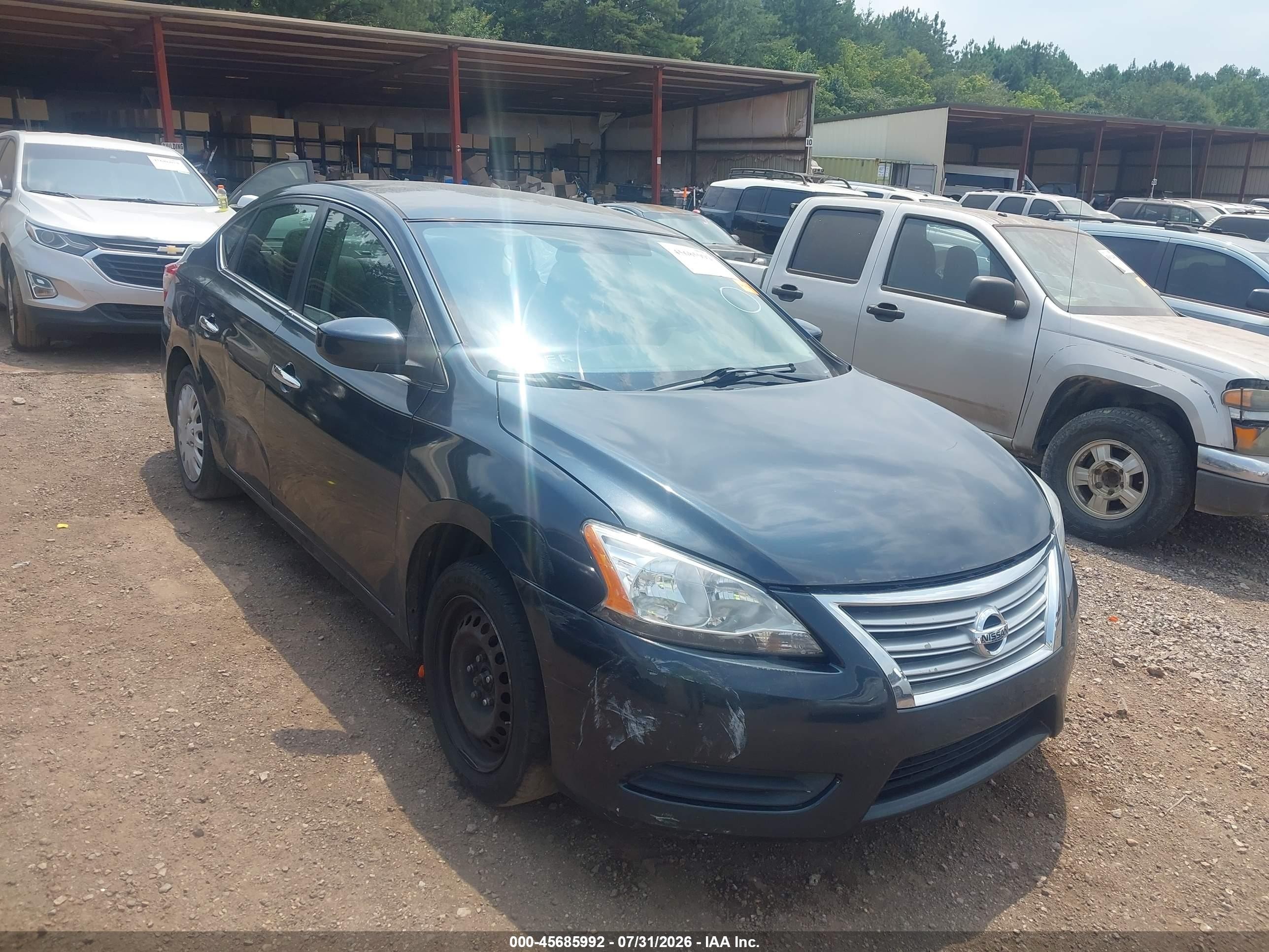 2014 Nissan Sentra S Black vin: 3N1AB7AP3EL680802