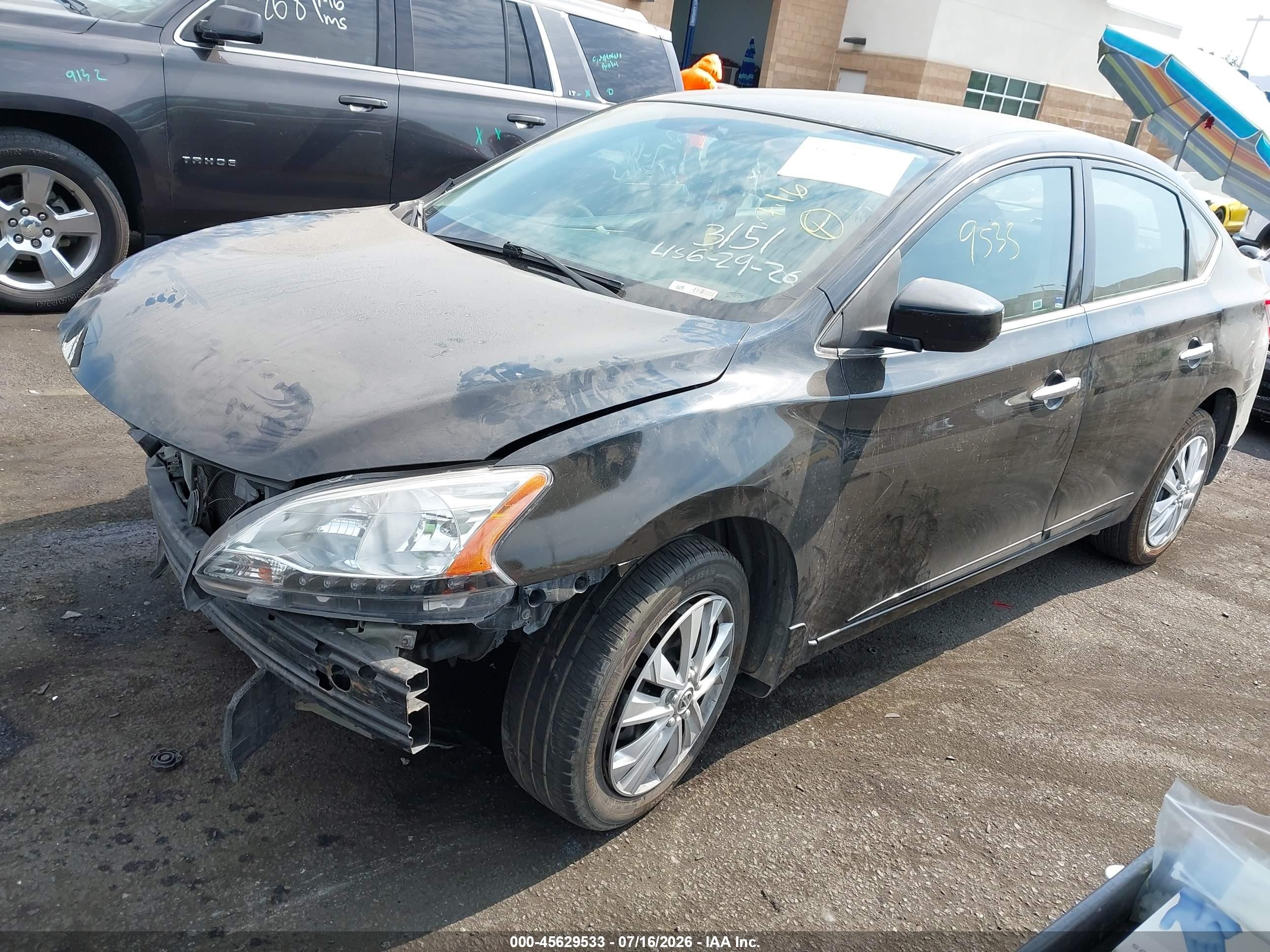 2014 Nissan Sentra Sv Black vin: 3N1AB7AP3EL683151
