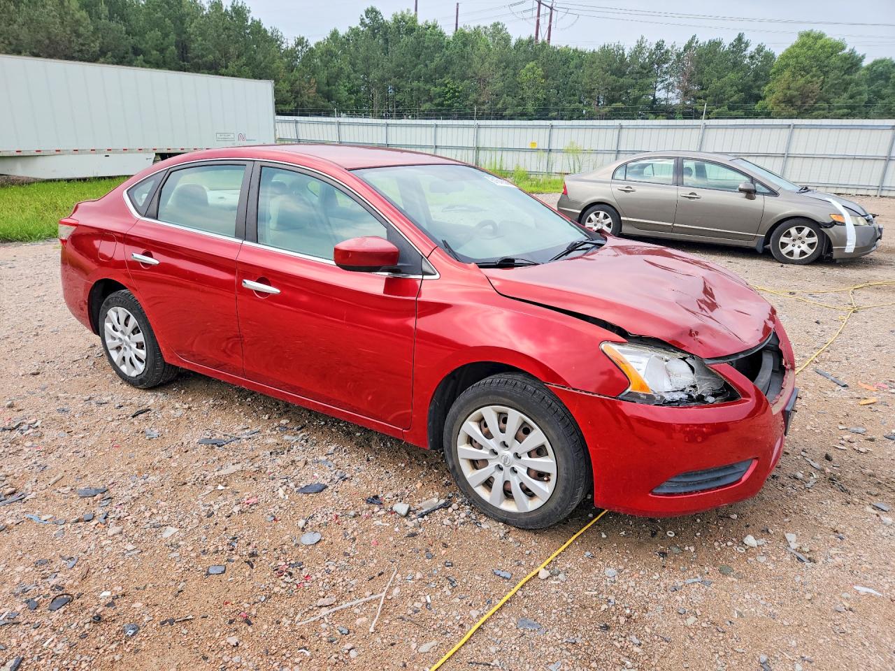 2014 Nissan Sentra Sv Red vin: 3N1AB7AP3EL684431
