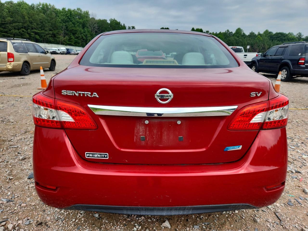 2014 Nissan Sentra Sv Red vin: 3N1AB7AP3EL684431