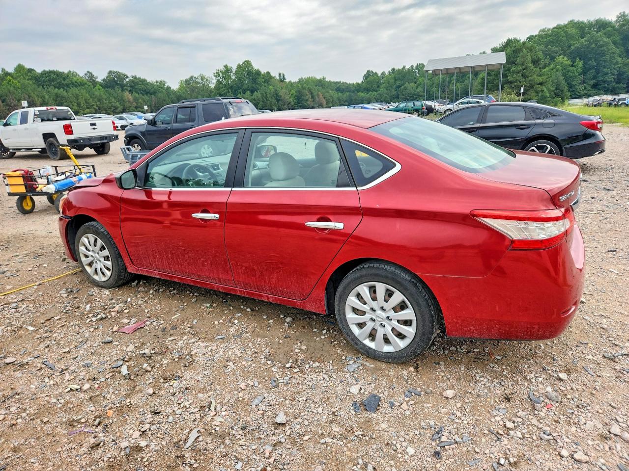 2014 Nissan Sentra Sv Red vin: 3N1AB7AP3EL684431