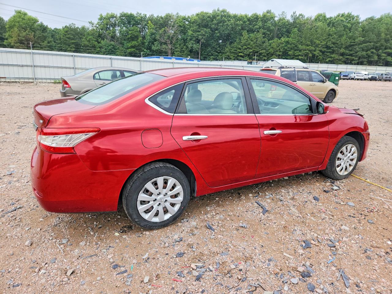 2014 Nissan Sentra Sv Red vin: 3N1AB7AP3EL684431